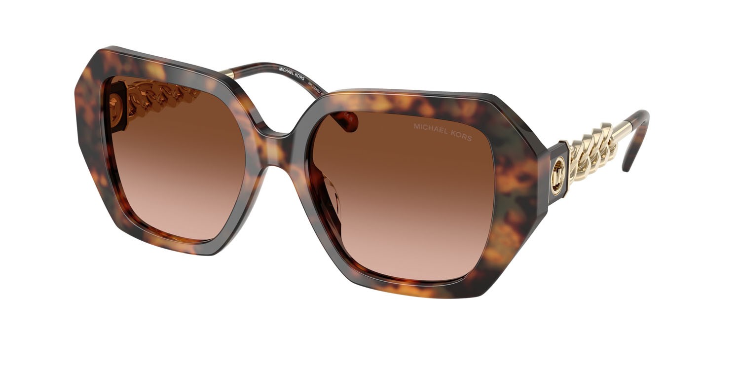 Occhiali da sole Michael Kors South Beach MK 2232U (39043B) colore jet set tortoise forma quadrato lenti marrone sfumato