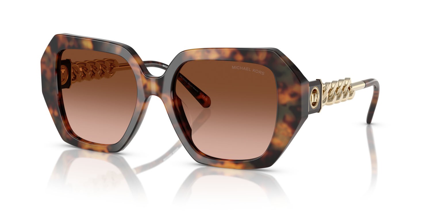 Occhiali da sole Michael Kors South Beach MK 2232U (39043B) colore jet set tortoise forma quadrato lenti marrone sfumato