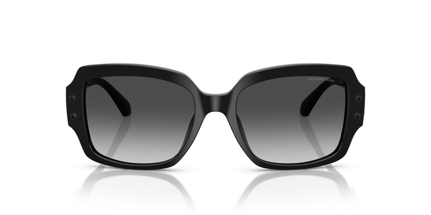 Occhiali da sole Michael Kors Châtel MK 2233B (30058G) colore nero forma rettangolare lenti grigio scuro sfumato