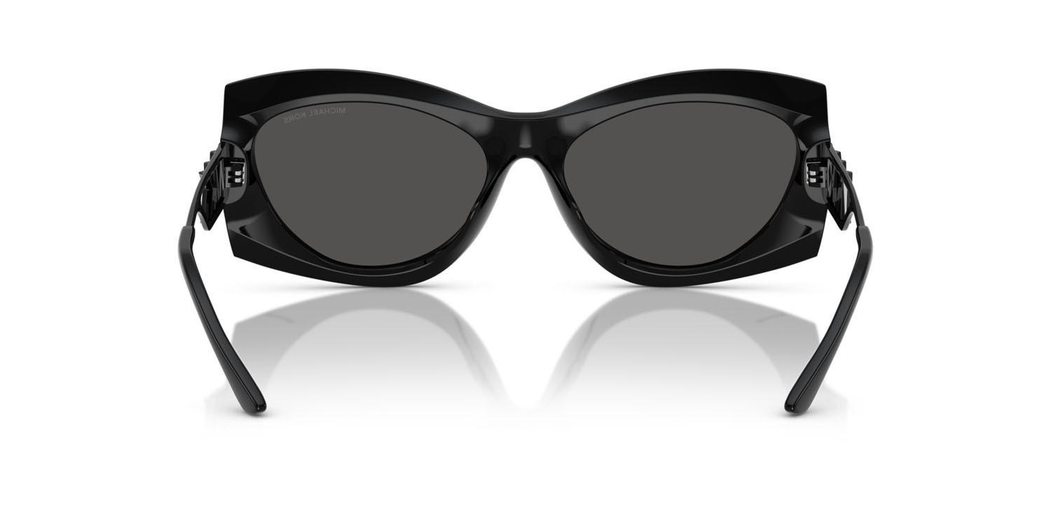 Occhiali da sole Michael Kors Navarra MK 2235U (300587) colore nero forma irregolare lenti grigio scuro tinta unita