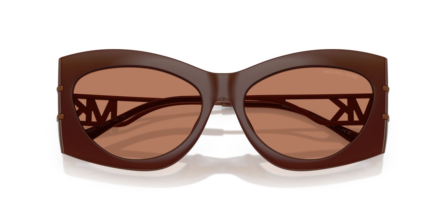 Occhiali da sole Michael Kors Navarra MK 2235U (4008/3) colore nutmeg forma irregolare lenti noce moscata tinta unita