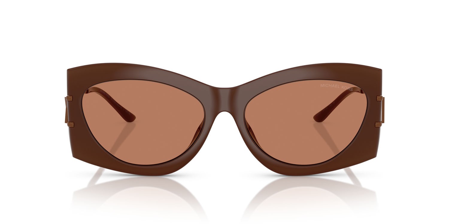 Occhiali da sole Michael Kors Navarra MK 2235U (4008/3) colore nutmeg forma irregolare lenti noce moscata tinta unita