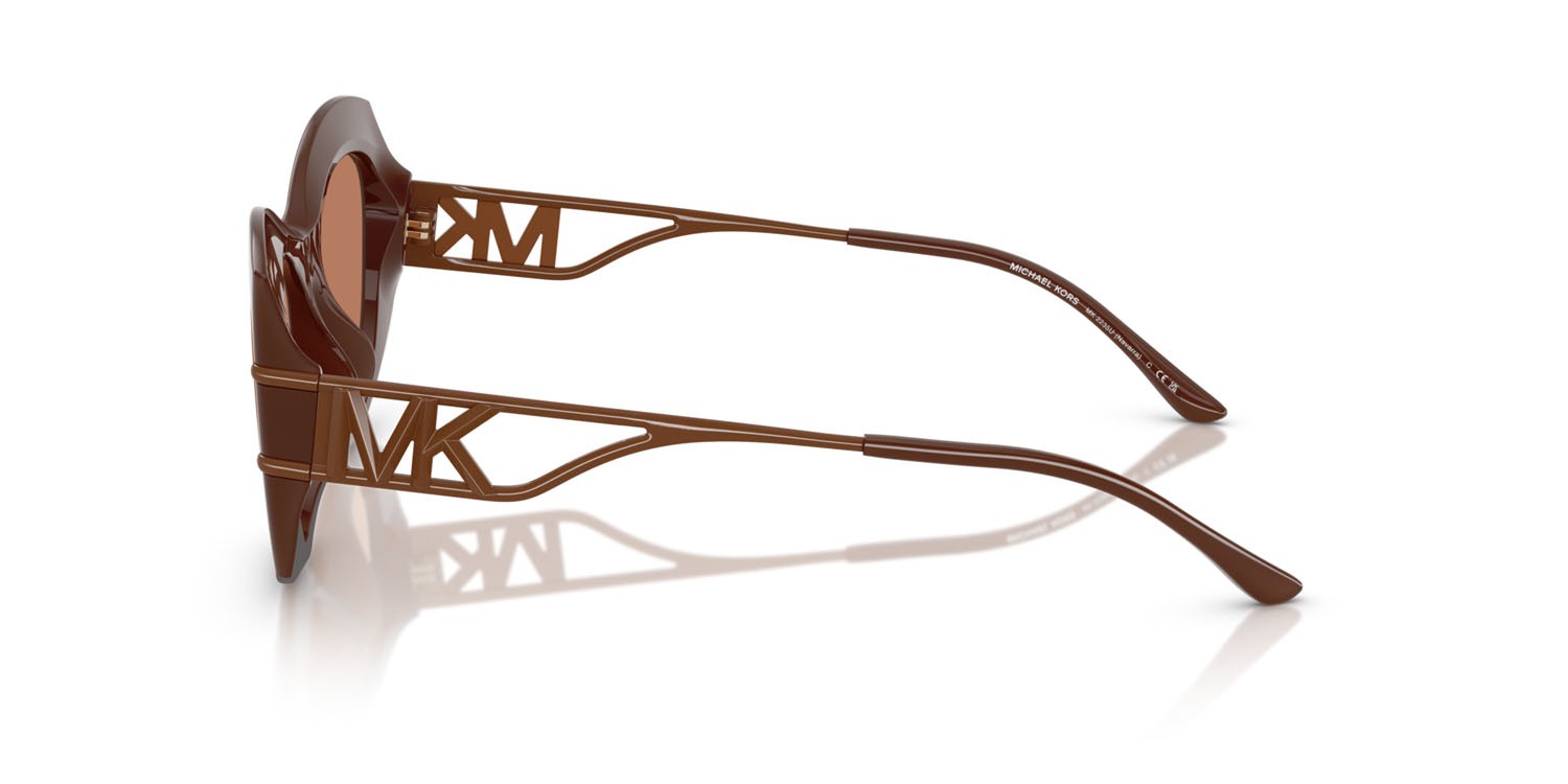 Occhiali da sole Michael Kors Navarra MK 2235U (4008/3) colore nutmeg forma irregolare lenti noce moscata tinta unita