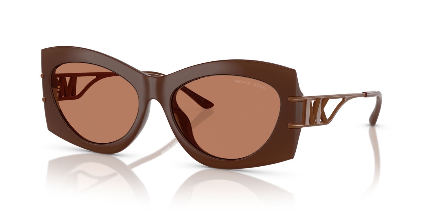 Occhiali da sole Michael Kors Navarra MK 2235U (4008/3) colore nutmeg forma irregolare lenti noce moscata tinta unita