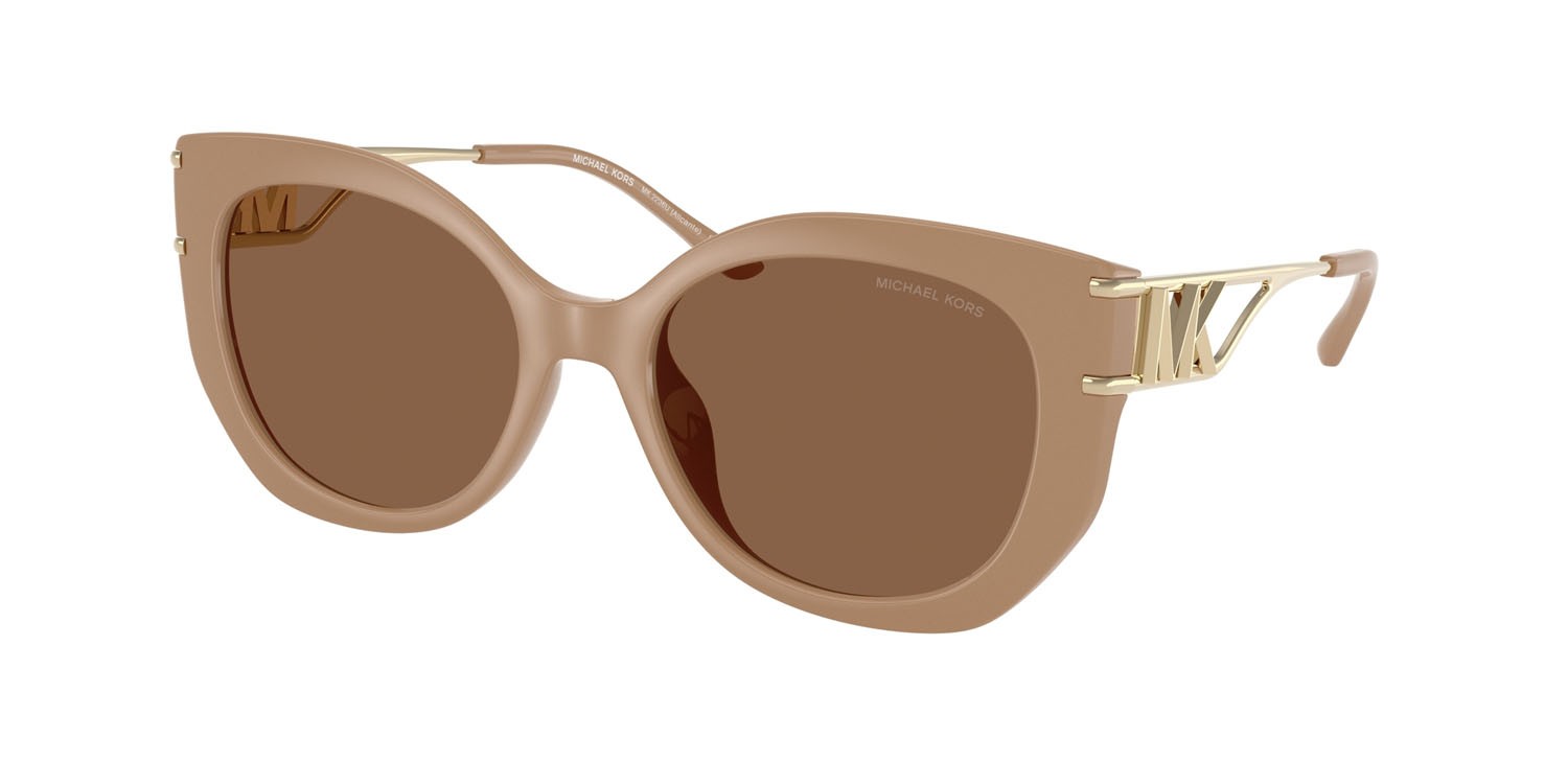 Occhiali da sole Michael Kors Alicante MK 2236U (35553G) colore cammello forma cat eye lenti marrone tinta unita