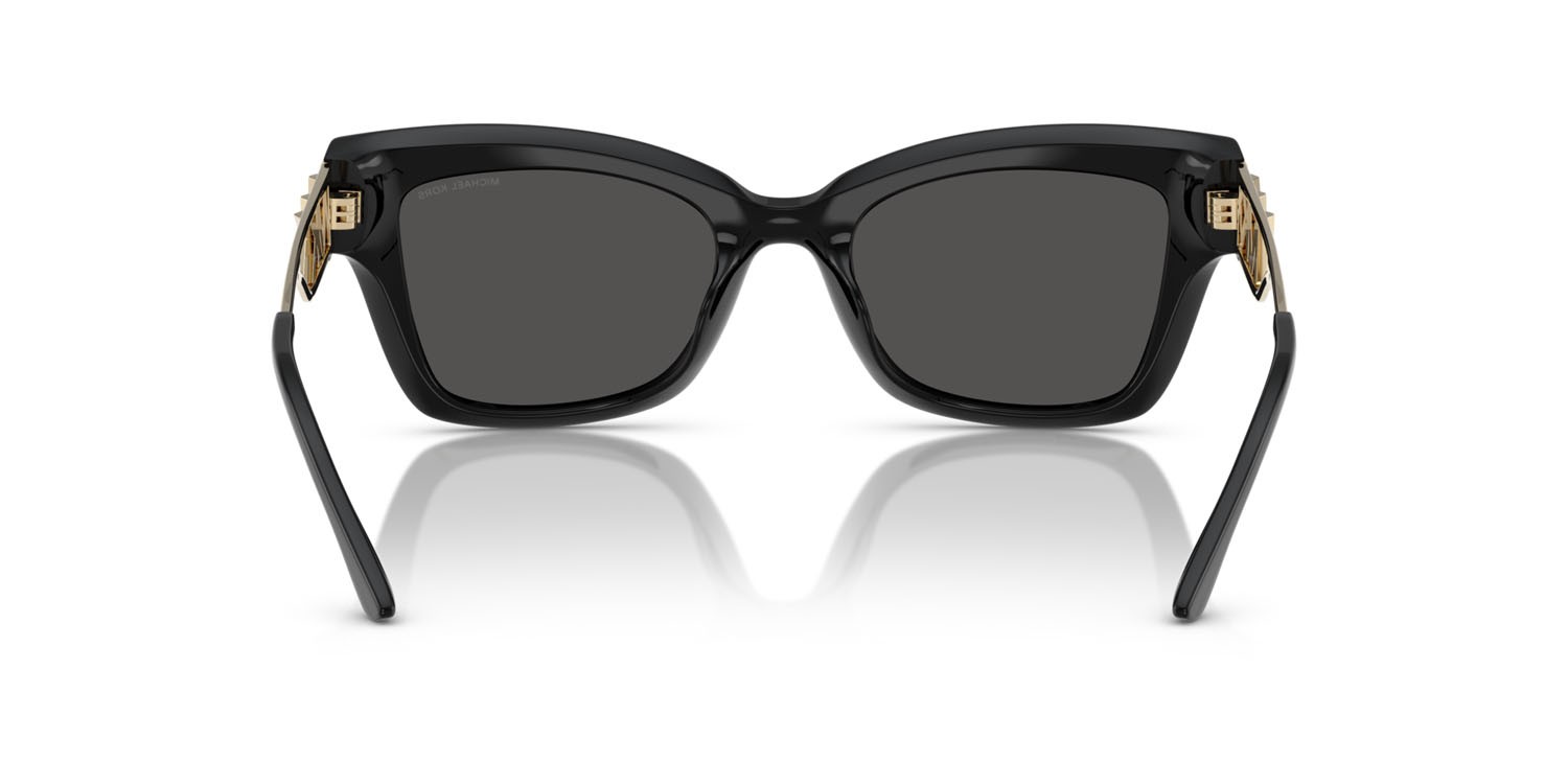 Occhiali da sole Michael Kors Cantabria MK 2237U (300587) colore nero forma quadrato lenti grigio scuro tinta unita