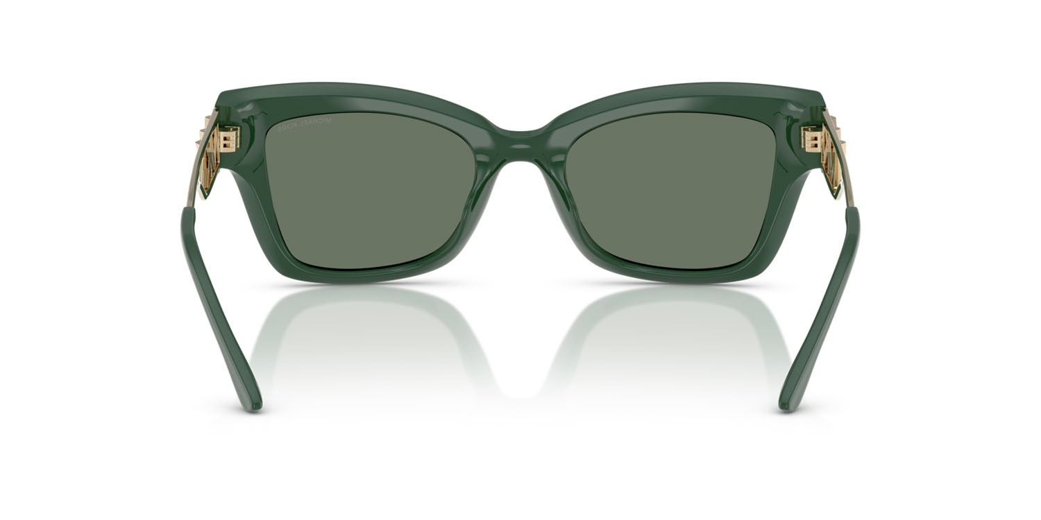 Occhiali da sole Michael Kors Cantabria MK 2237U (40063H) colore bosco forma quadrato lenti verde tinta unita