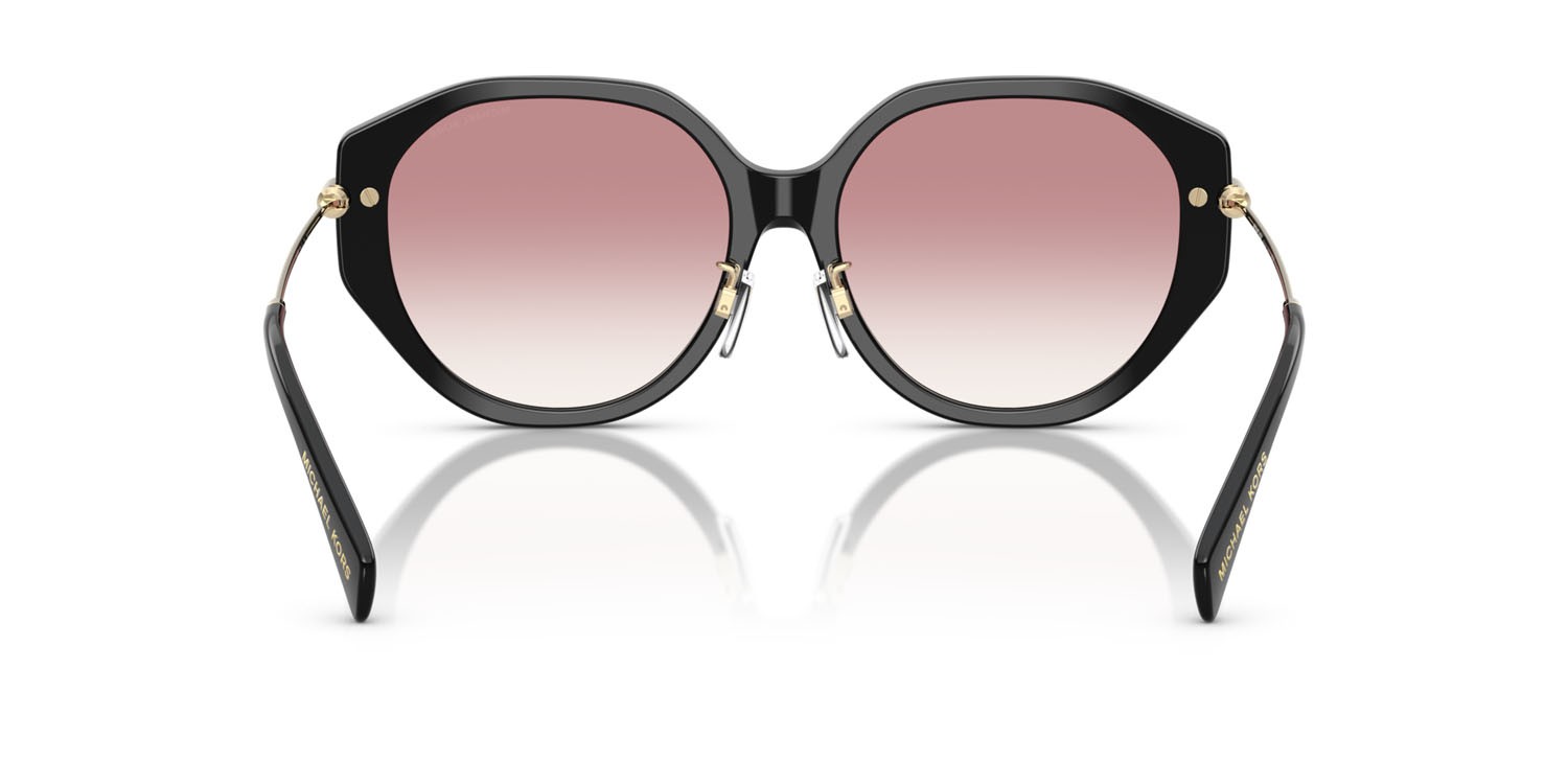 Occhiali da sole Michael Kors Jinan MK 2248D (30058D) colore nero forma irregolare lenti rosa sfumato