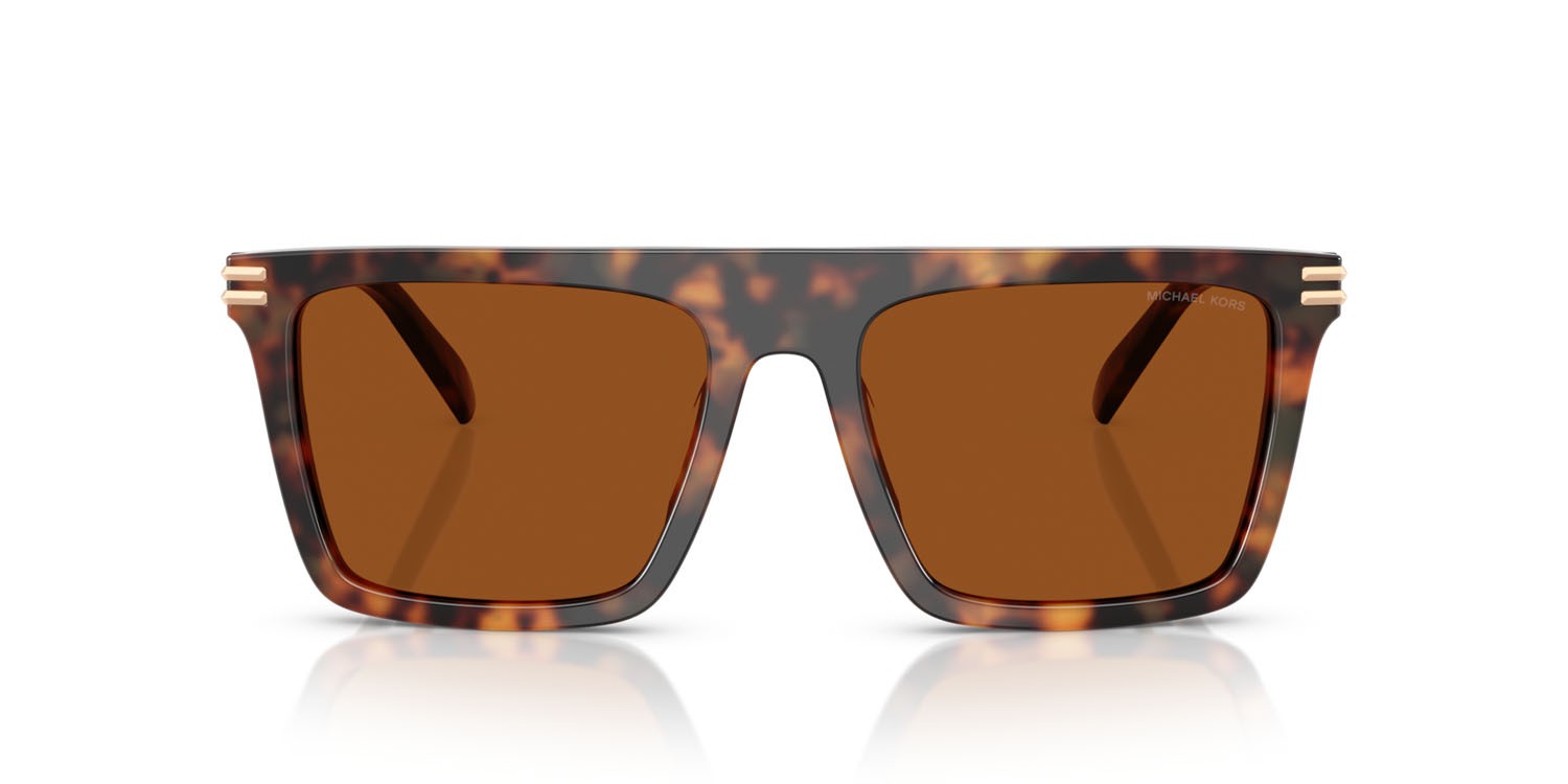 Occhiali da sole Michael Kors Edgewater MK 2249U (390473) colore tartarugato vintage forma quadrato lenti marrone tinta unita