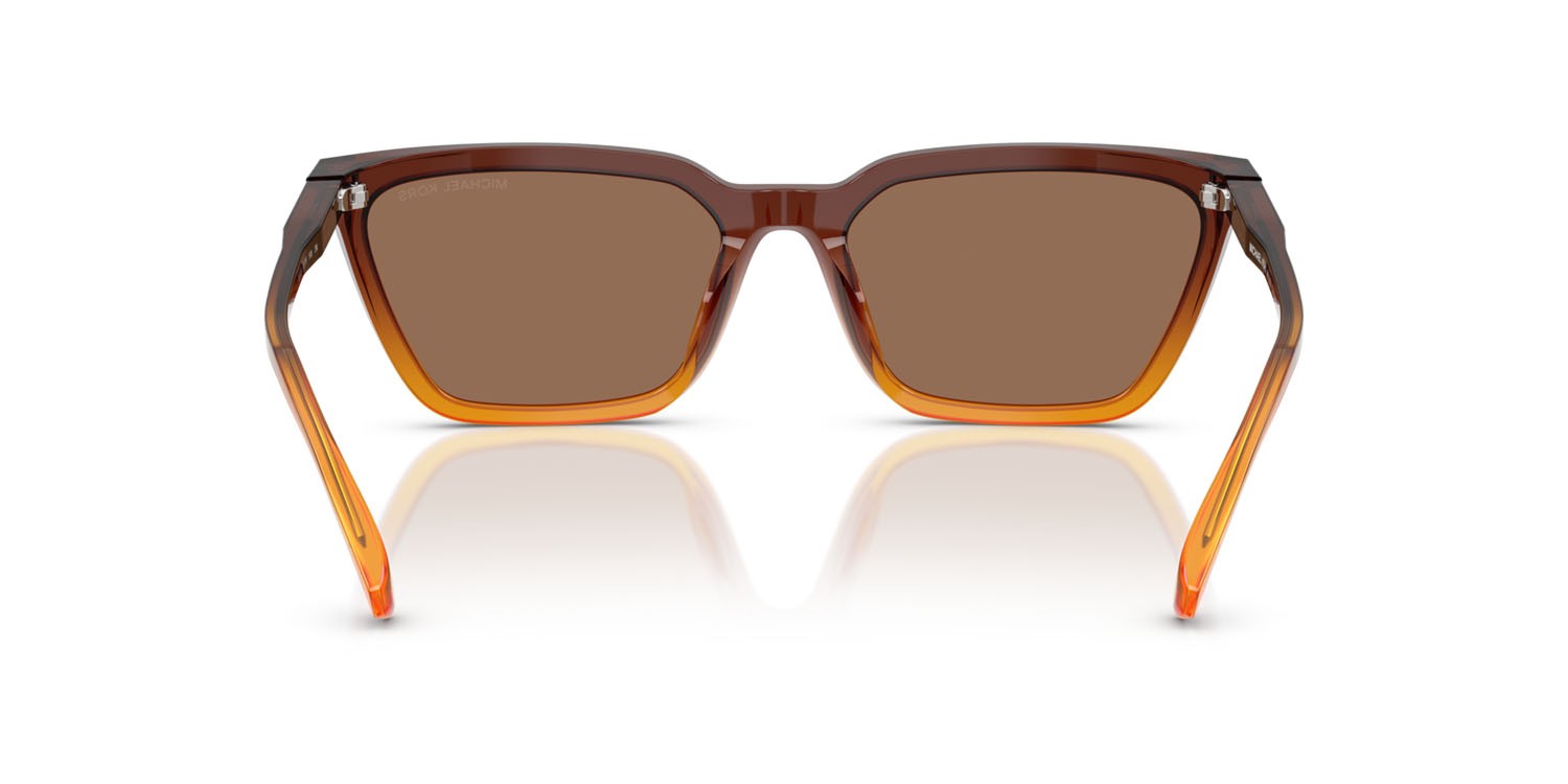 Occhiali da sole Michael Kors Everglades MK 2250U (401073) colore ambra sfumato forma cat eye lenti marrone tinta unita