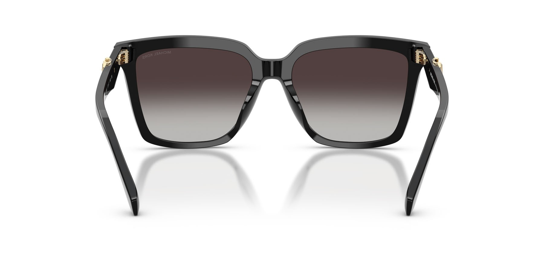 Occhiali da sole Michael Kors Menaggio MK 2256U (30058G) colore nero forma quadrato lenti grigio chiaro sfumato