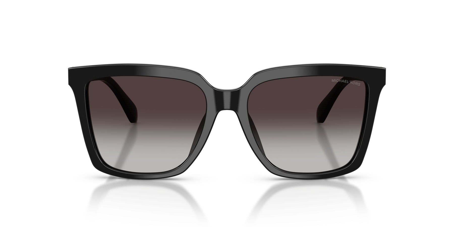 Occhiali da sole Michael Kors Menaggio MK 2256U (30058G) colore nero forma quadrato lenti grigio chiaro sfumato