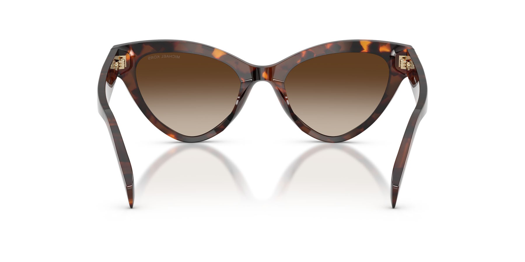 Occhiali da sole Michael Kors Roanoke MK 2259U (403113) colore luggage tortoise forma cat eye lenti grigio fumo sfumato