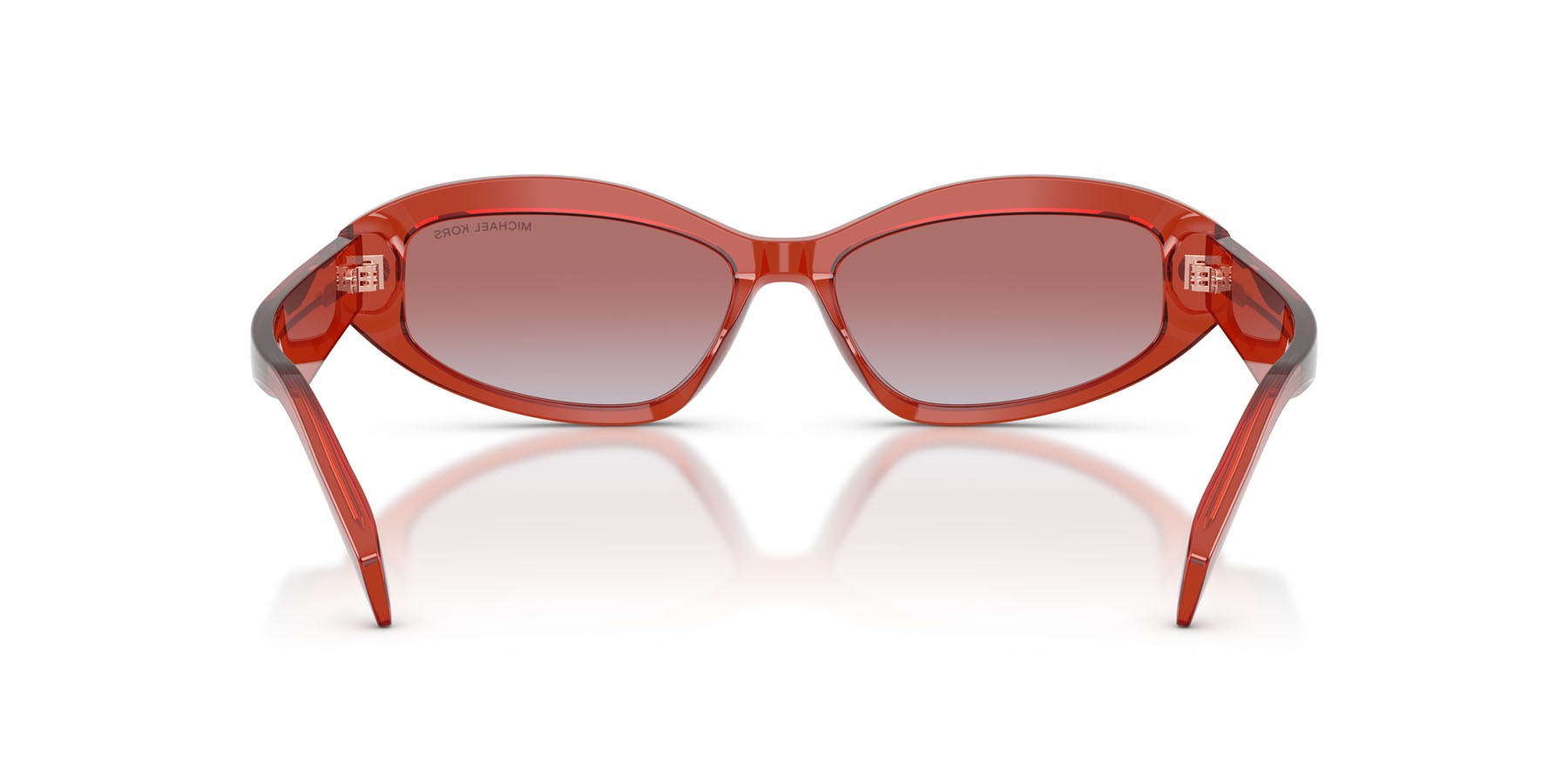 Occhiali da sole Michael Kors Wilmington MK 2260D (40356F) colore rosa chiaro trasparente forma ovale lenti rosa sfumato rosa specchiato rosa
