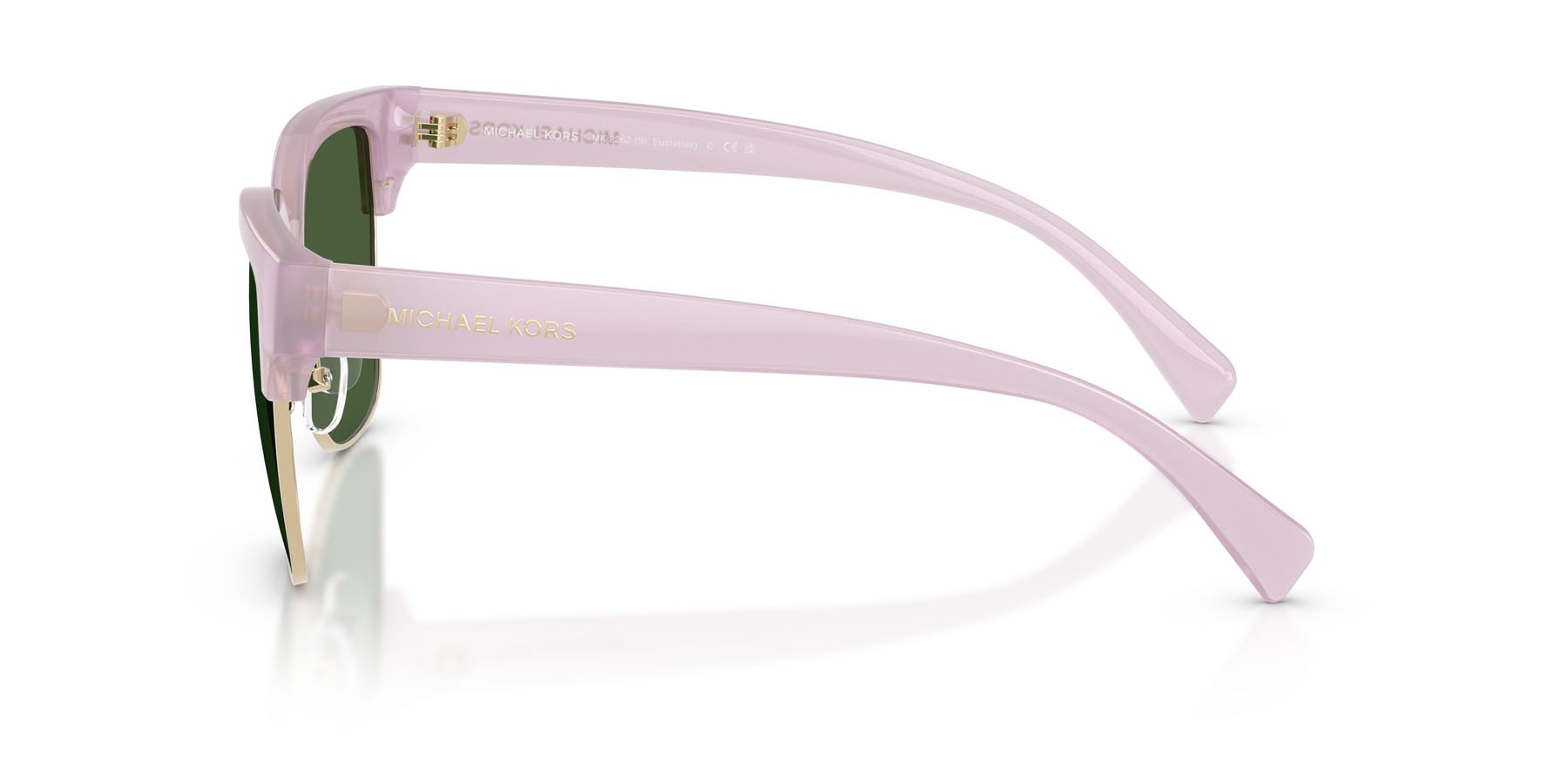 Occhiali da sole Michael Kors St. Eustatius MK 2262 (403371) colore glicine forma quadrato lenti verde