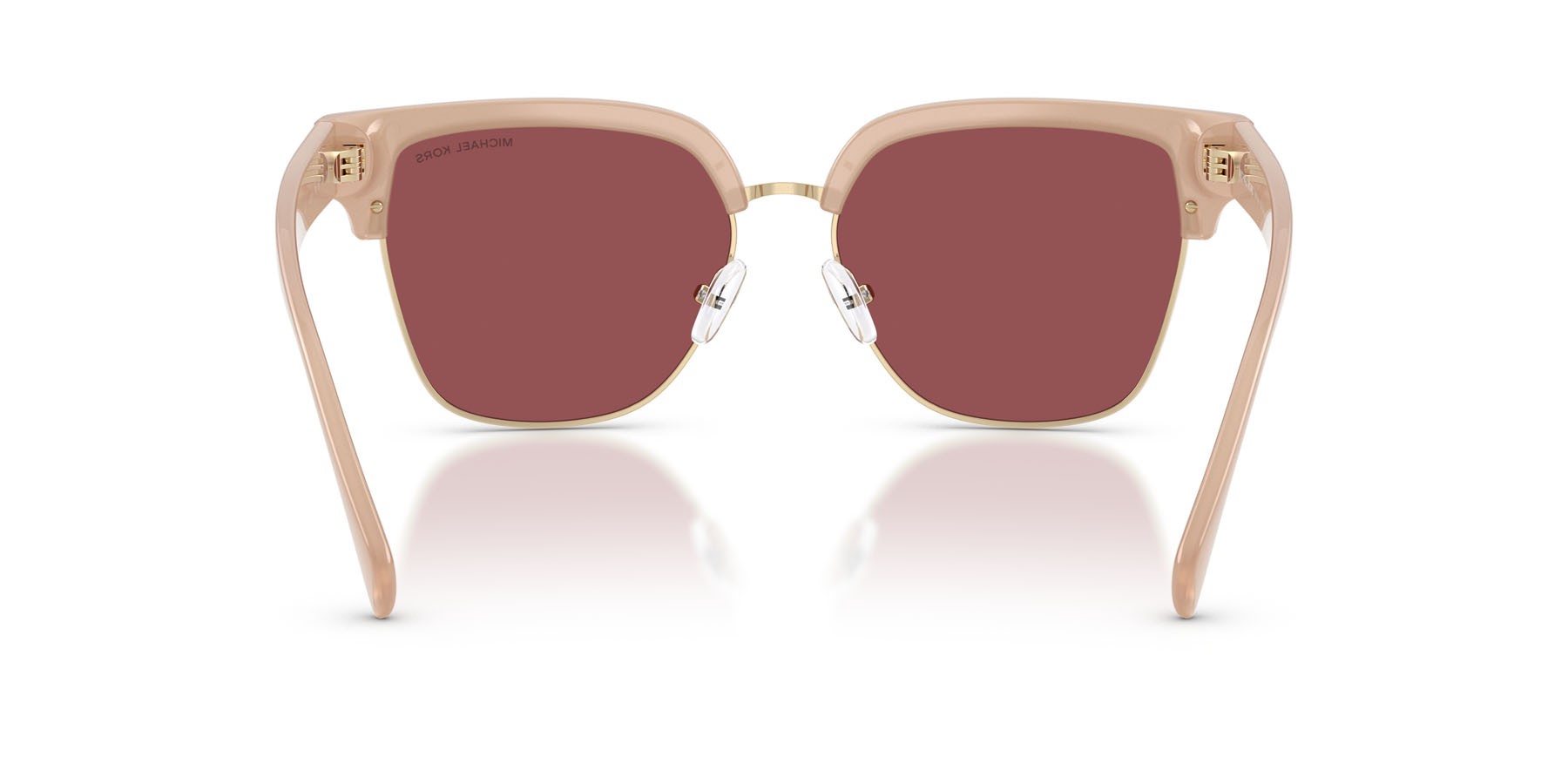 Occhiali da sole Michael Kors St. Eustatius MK 2262 (4038E4) colore dark tan forma quadrato lenti vinaccia