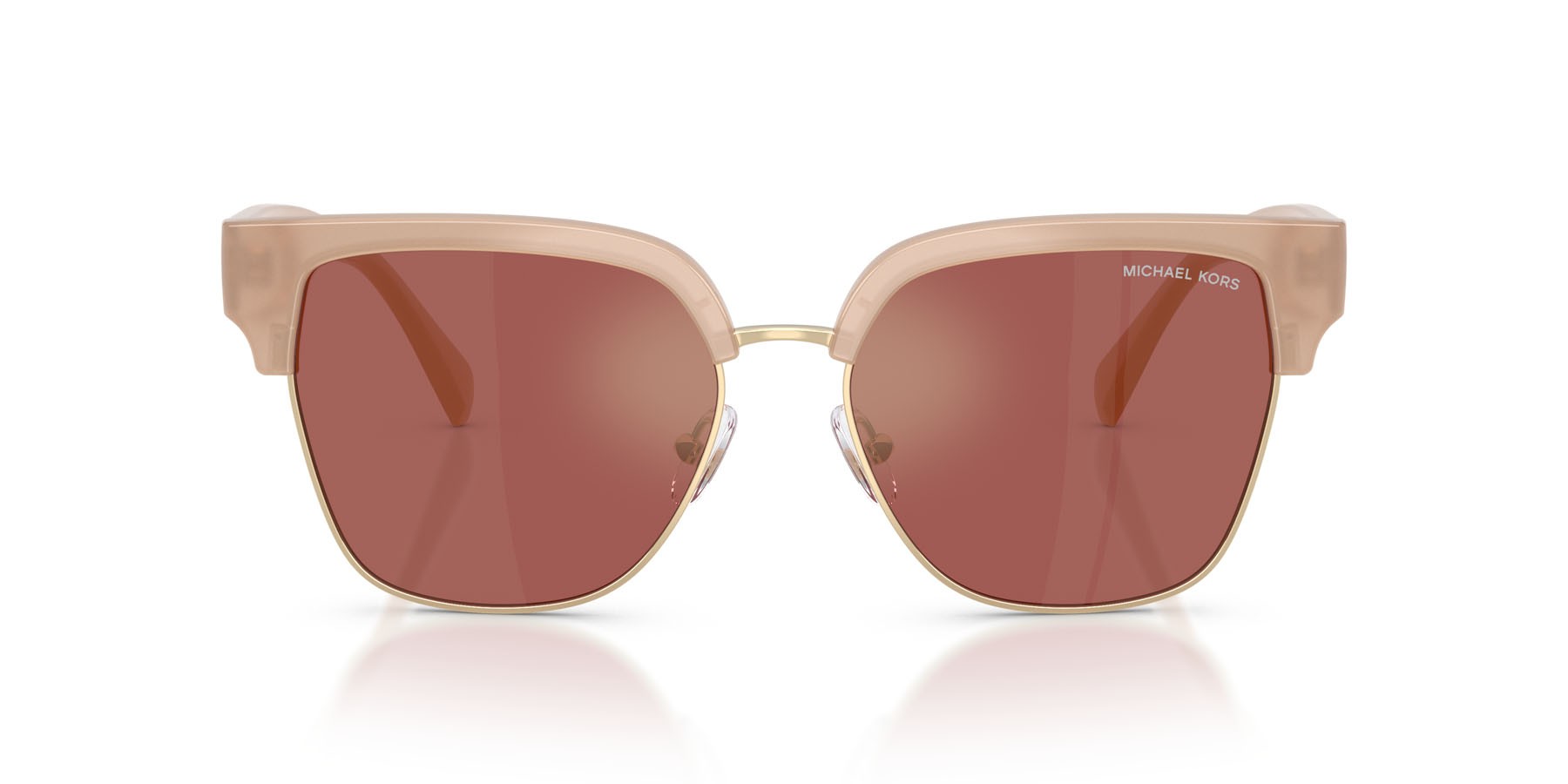 Occhiali da sole Michael Kors St. Eustatius MK 2262 (4038E4) colore dark tan forma quadrato lenti vinaccia