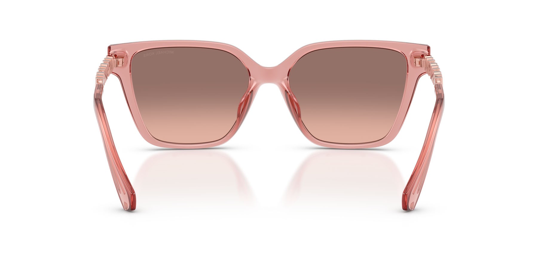 Occhiali da sole Michael Kors Piedmont MK 2263U (310113) colore rosa trasparente forma quadrato lenti rosa sfumato marrone scuro