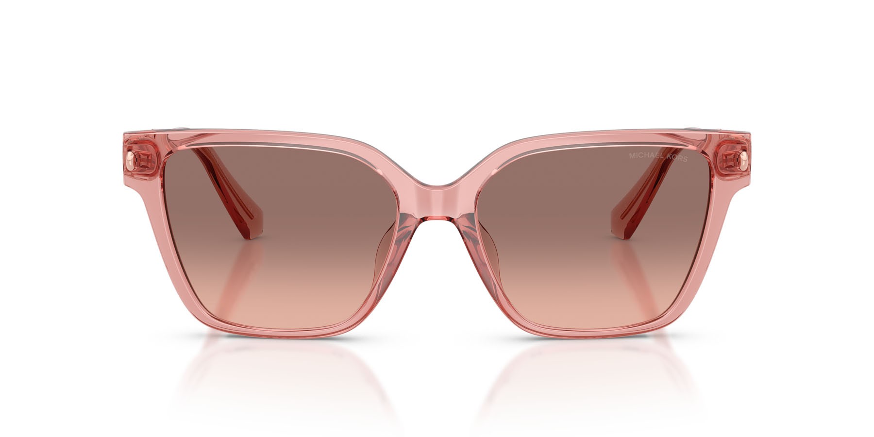 Occhiali da sole Michael Kors Piedmont MK 2263U (310113) colore rosa trasparente forma quadrato lenti rosa sfumato marrone scuro