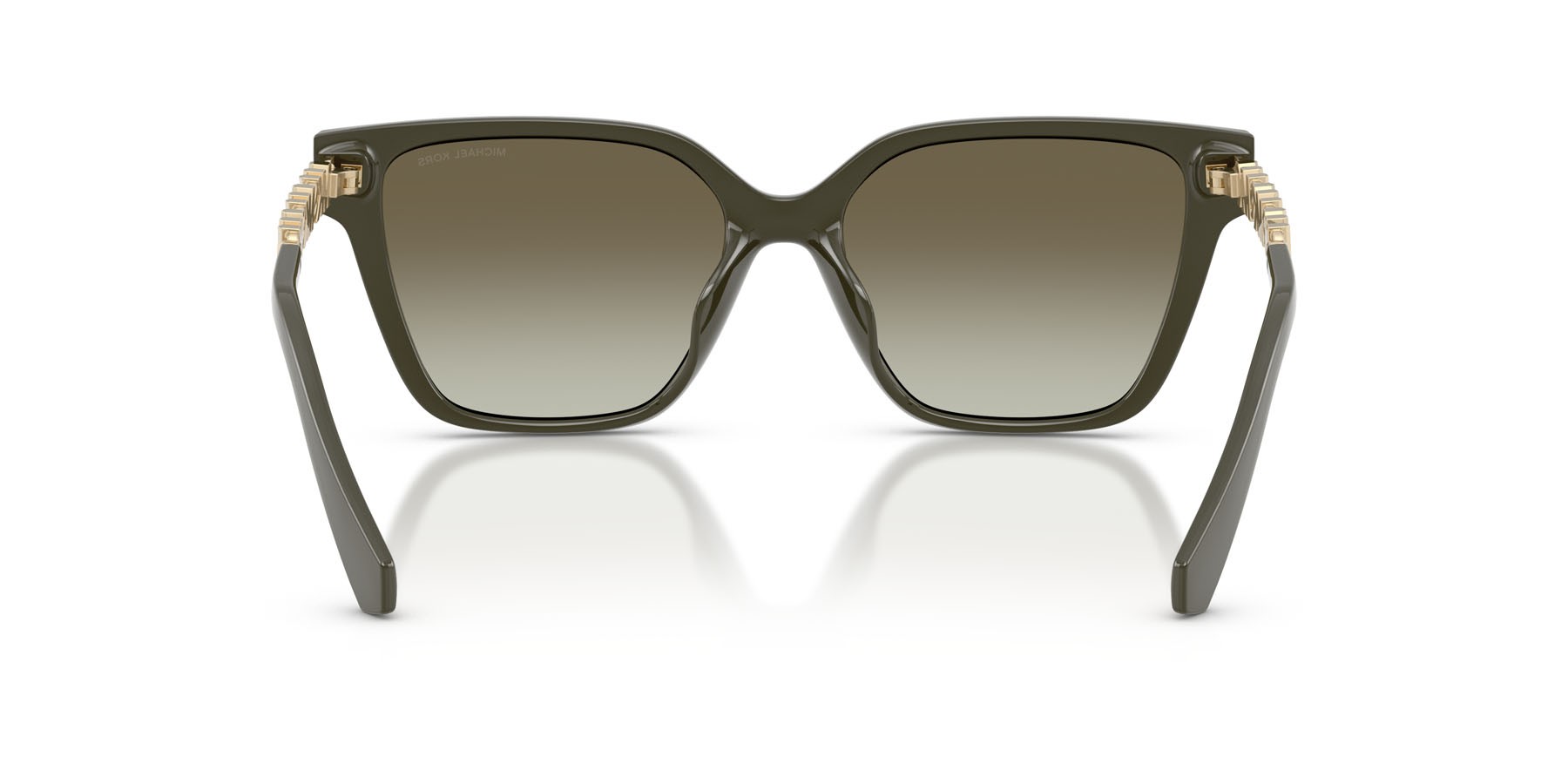 Occhiali da sole Michael Kors Piedmont MK 2263U (39023M) colore verde oliva forma quadrato lenti verde sfumato