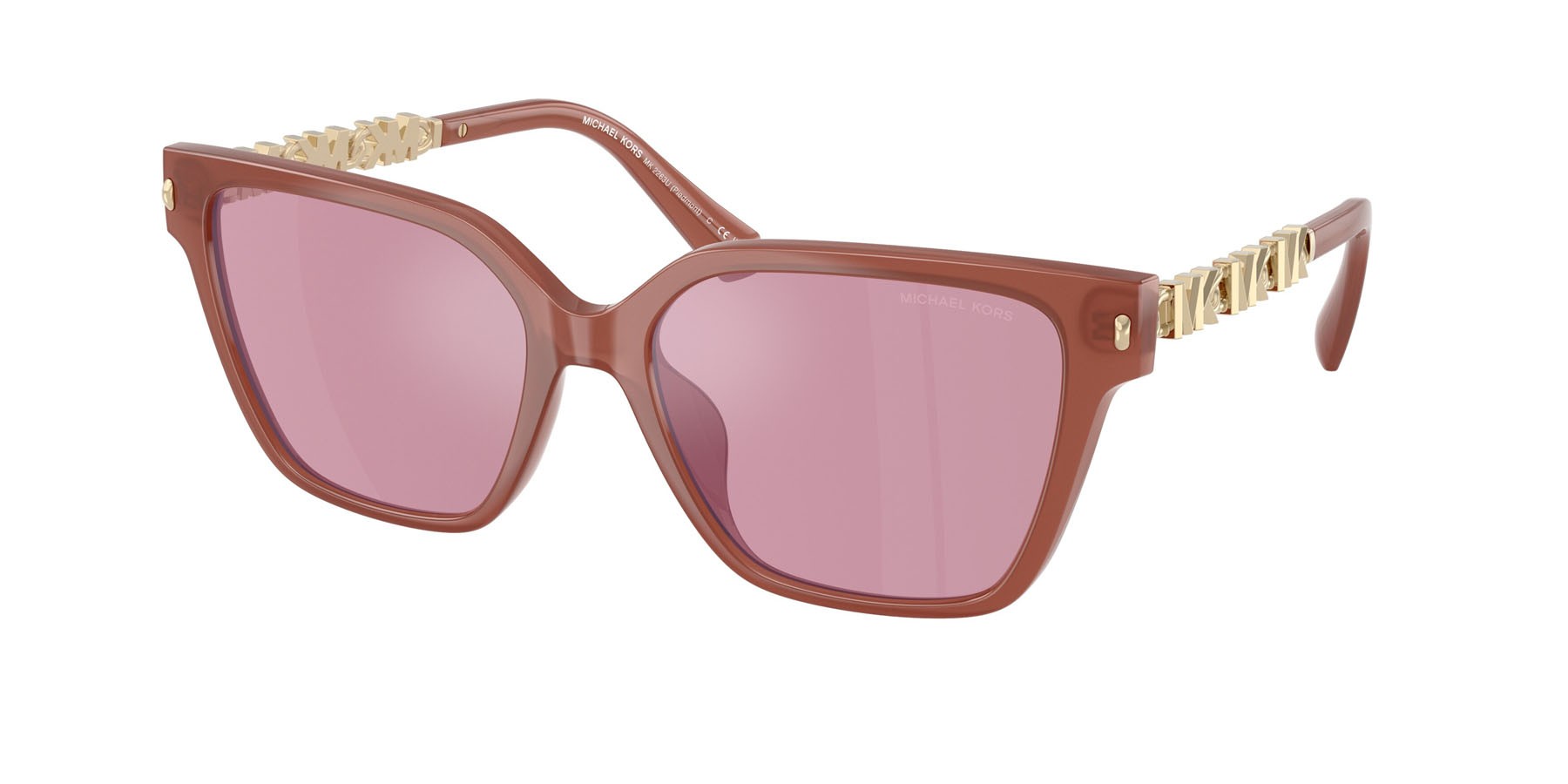 Occhiali da sole Michael Kors Piedmont MK 2263U (403030) colore primrose forma quadrato lenti rose flash