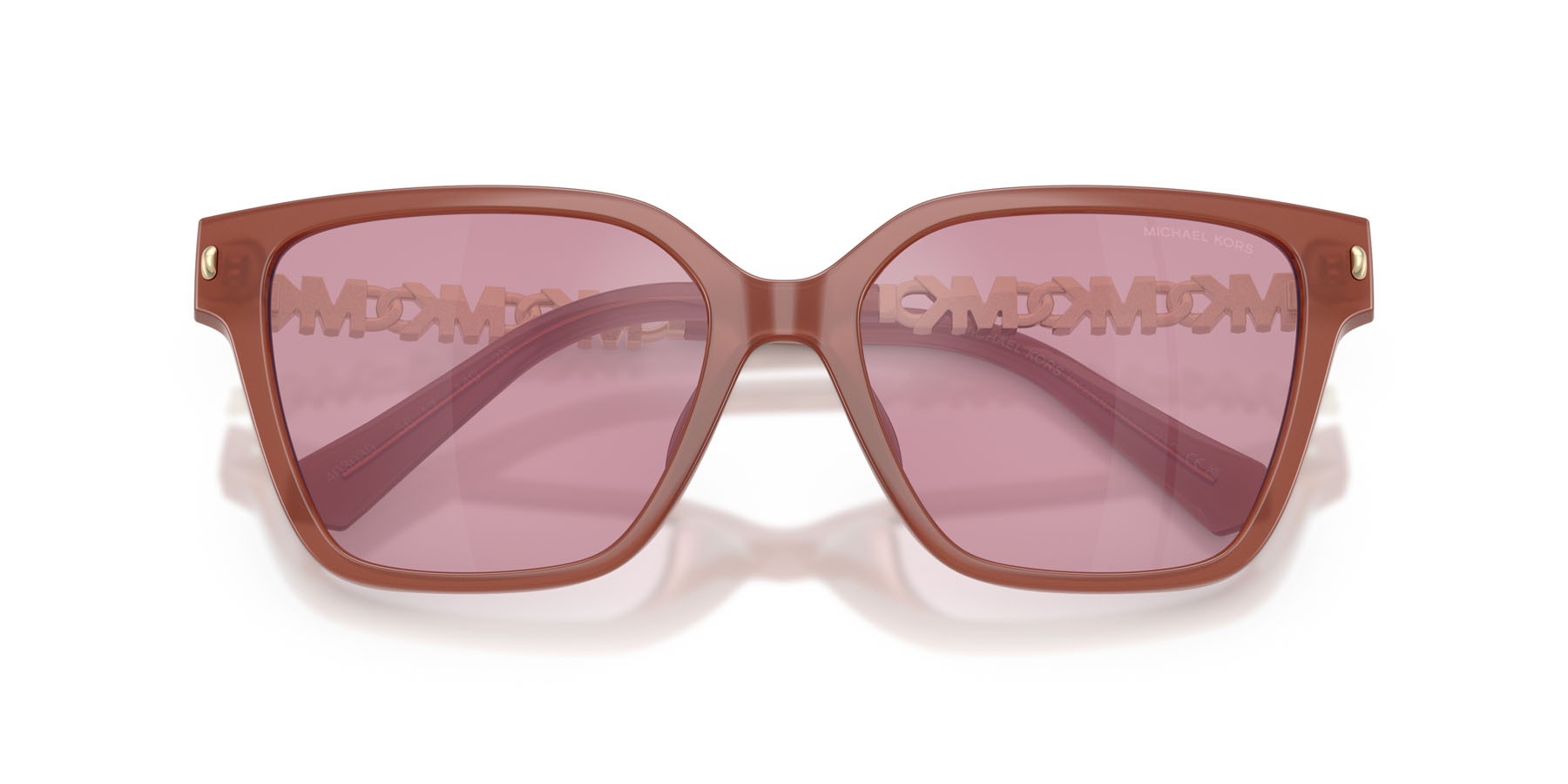 Occhiali da sole Michael Kors Piedmont MK 2263U (403030) colore primrose forma quadrato lenti rose flash