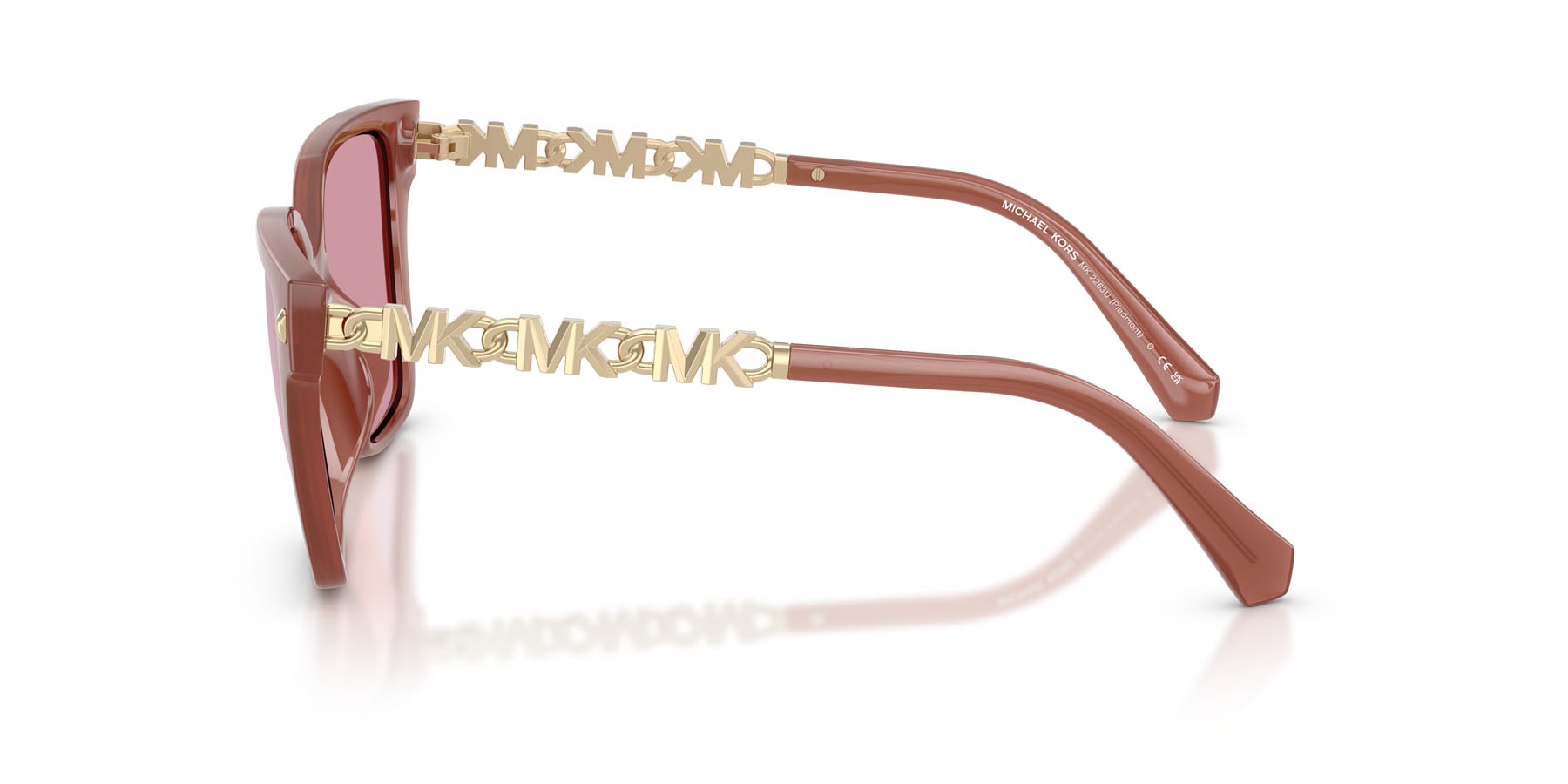 Occhiali da sole Michael Kors Piedmont MK 2263U (403030) colore primrose forma quadrato lenti rose flash