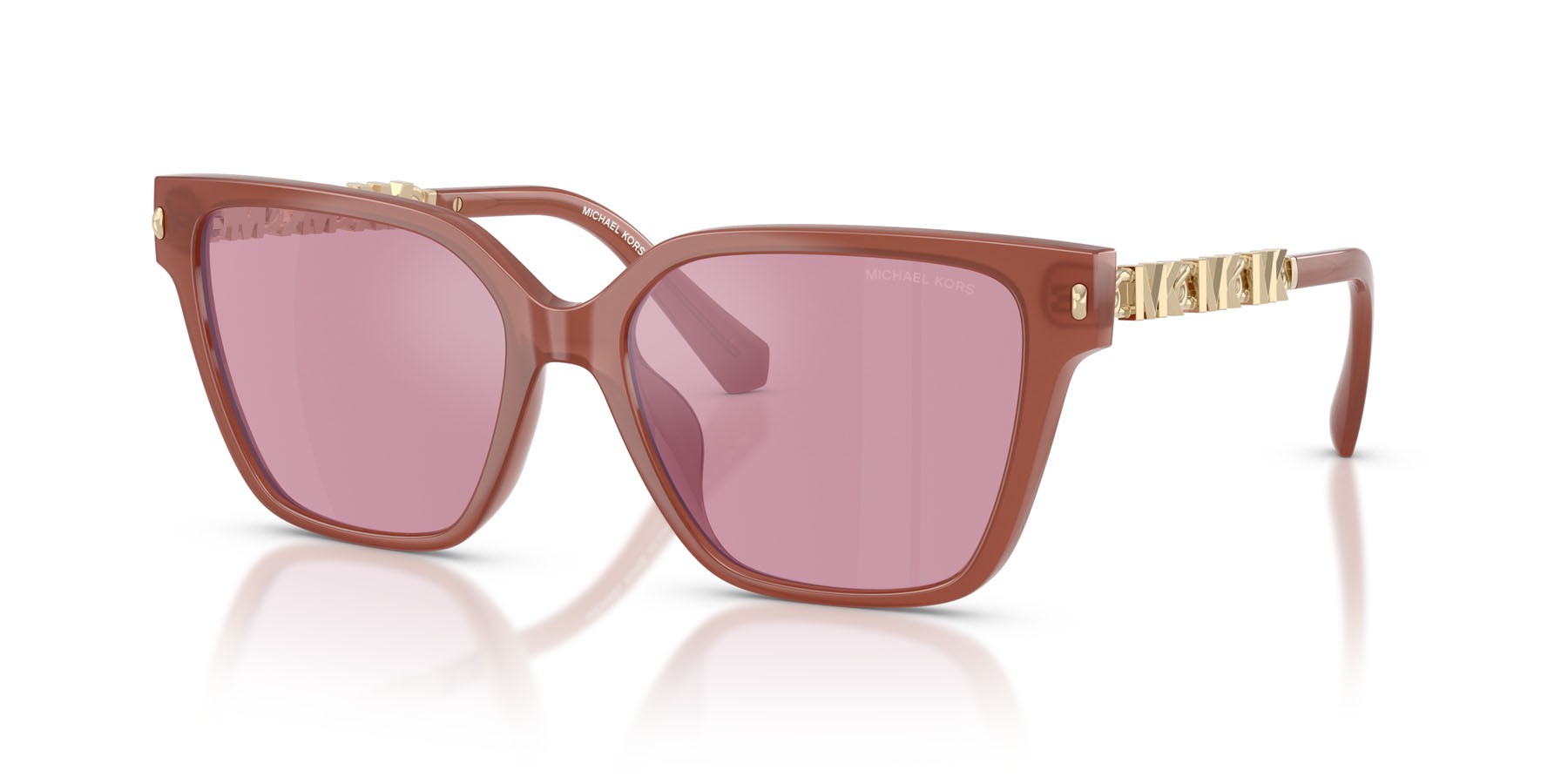 Occhiali da sole Michael Kors Piedmont MK 2263U (403030) colore primrose forma quadrato lenti rose flash