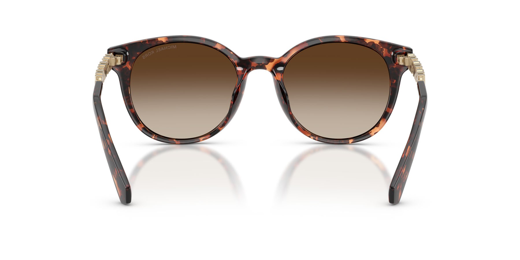 Occhiali da sole Michael Kors Pienza MK 2264U (300613) colore tartarugato scuro forma rotondo lenti grigio fumo sfumato