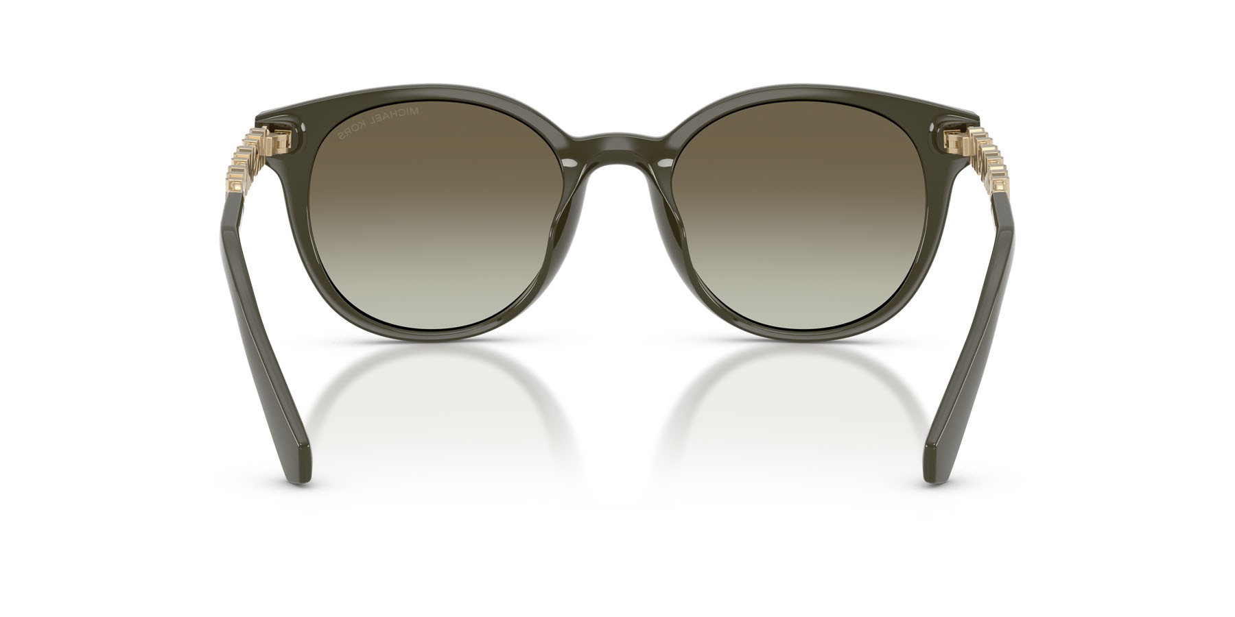 Occhiali da sole Michael Kors Pienza MK 2264U (39023M) colore verde oliva forma rotondo lenti verde sfumato