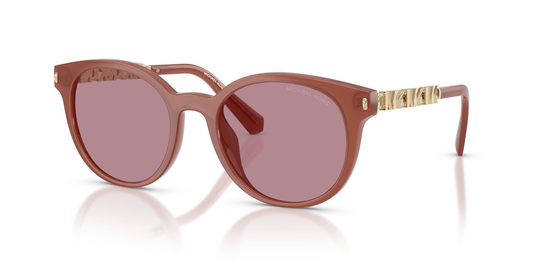 Occhiali da sole Michael Kors Pienza MK 2264U (403084) colore primrose forma rotondo lenti rose mirror