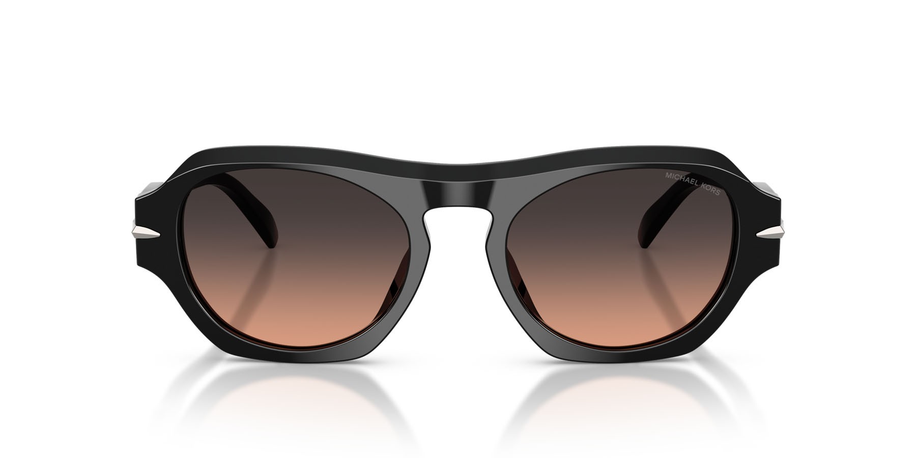 Occhiali da sole Michael Kors Toronto MK 2266U (30050L) colore nero forma irregolare lenti marrone sfumato