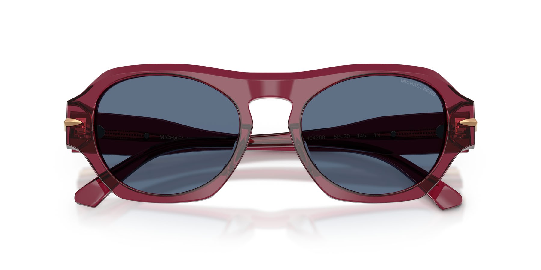Occhiali da sole Michael Kors Toronto MK 2266U (404280) colore vinaccia trasparente forma irregolare lenti blu