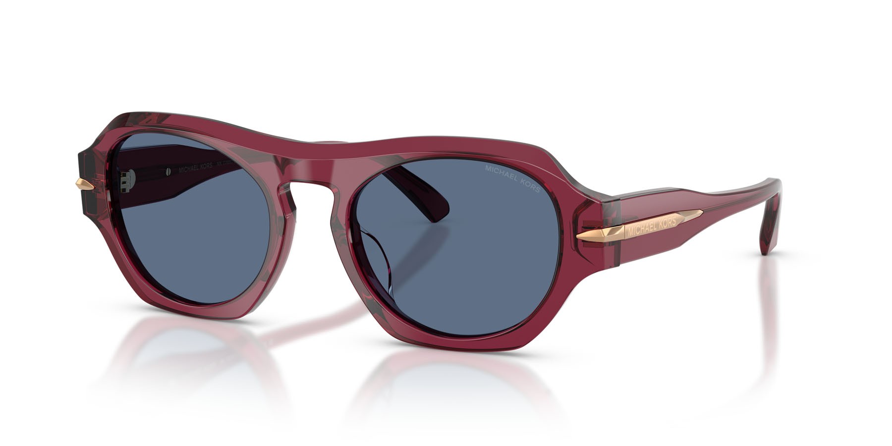 Occhiali da sole Michael Kors Toronto MK 2266U (404280) colore vinaccia trasparente forma irregolare lenti blu