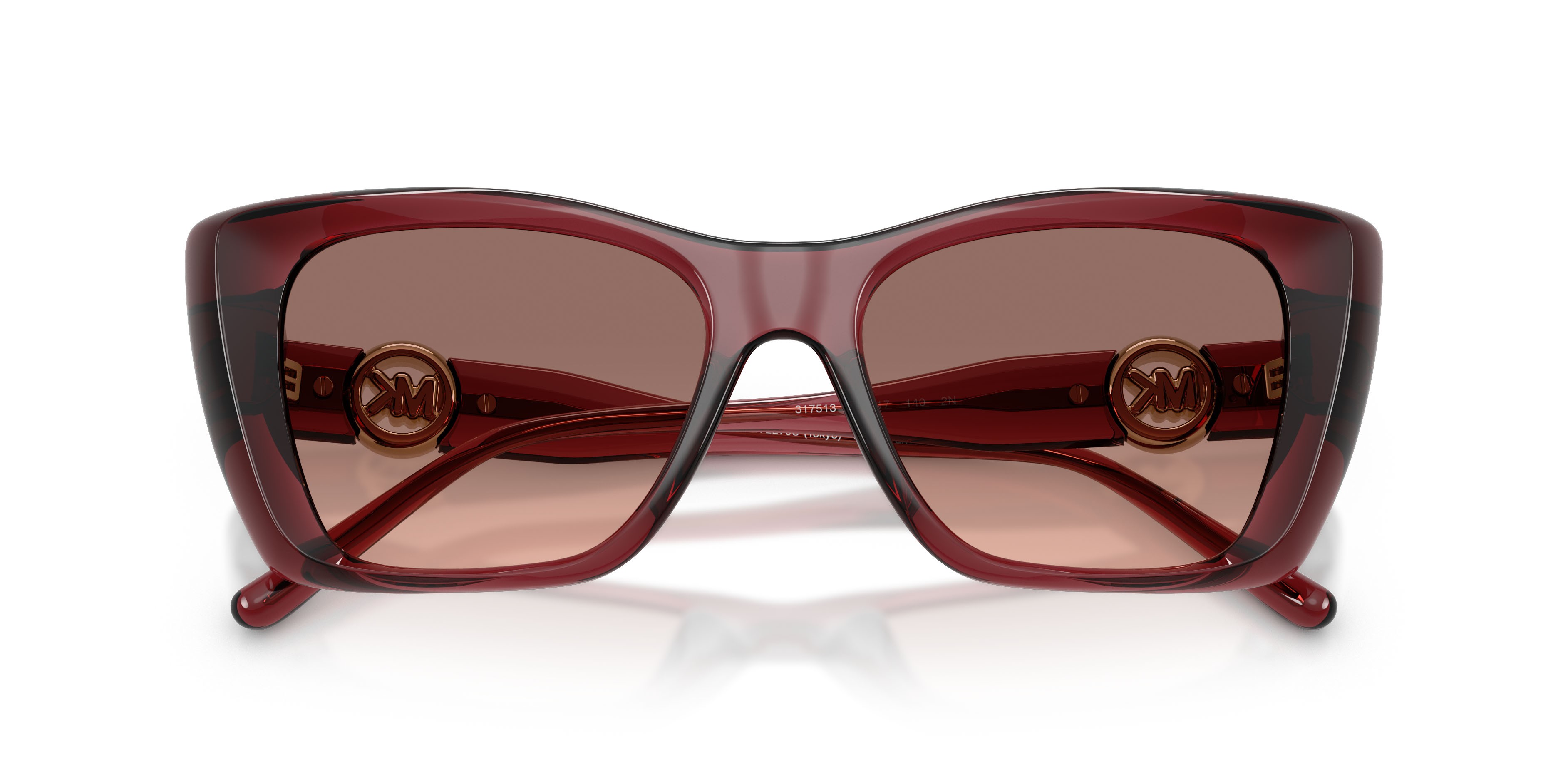 Occhiali da sole Michael Kors Tokyo MK 2270U (317513) colore palissandro forma quadrato lenti pesca