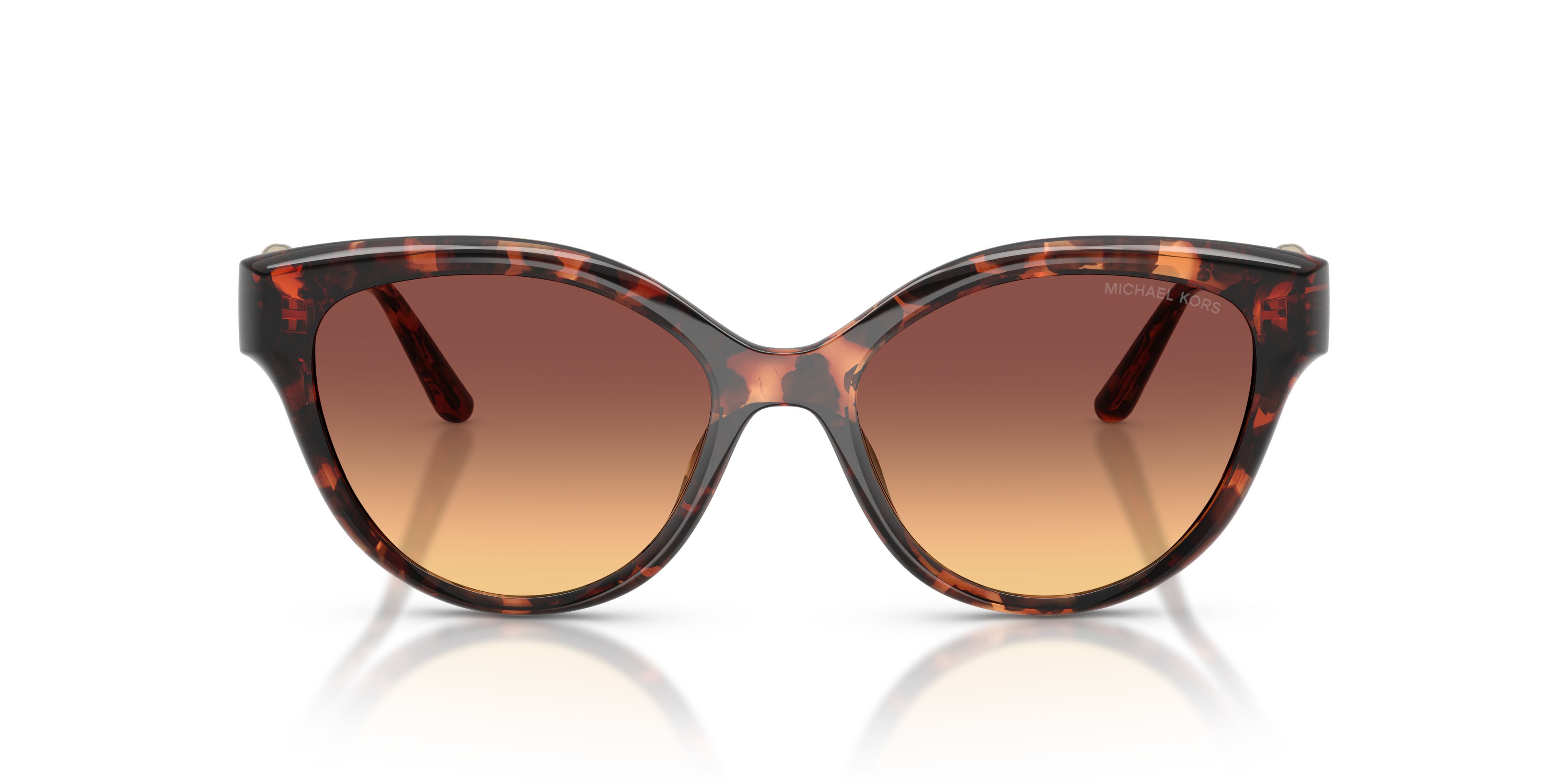 Occhiali da sole Michael Kors Nagoya MK 2271U (403178) colore luggage tortoise forma cat eye lenti marrone sfumato