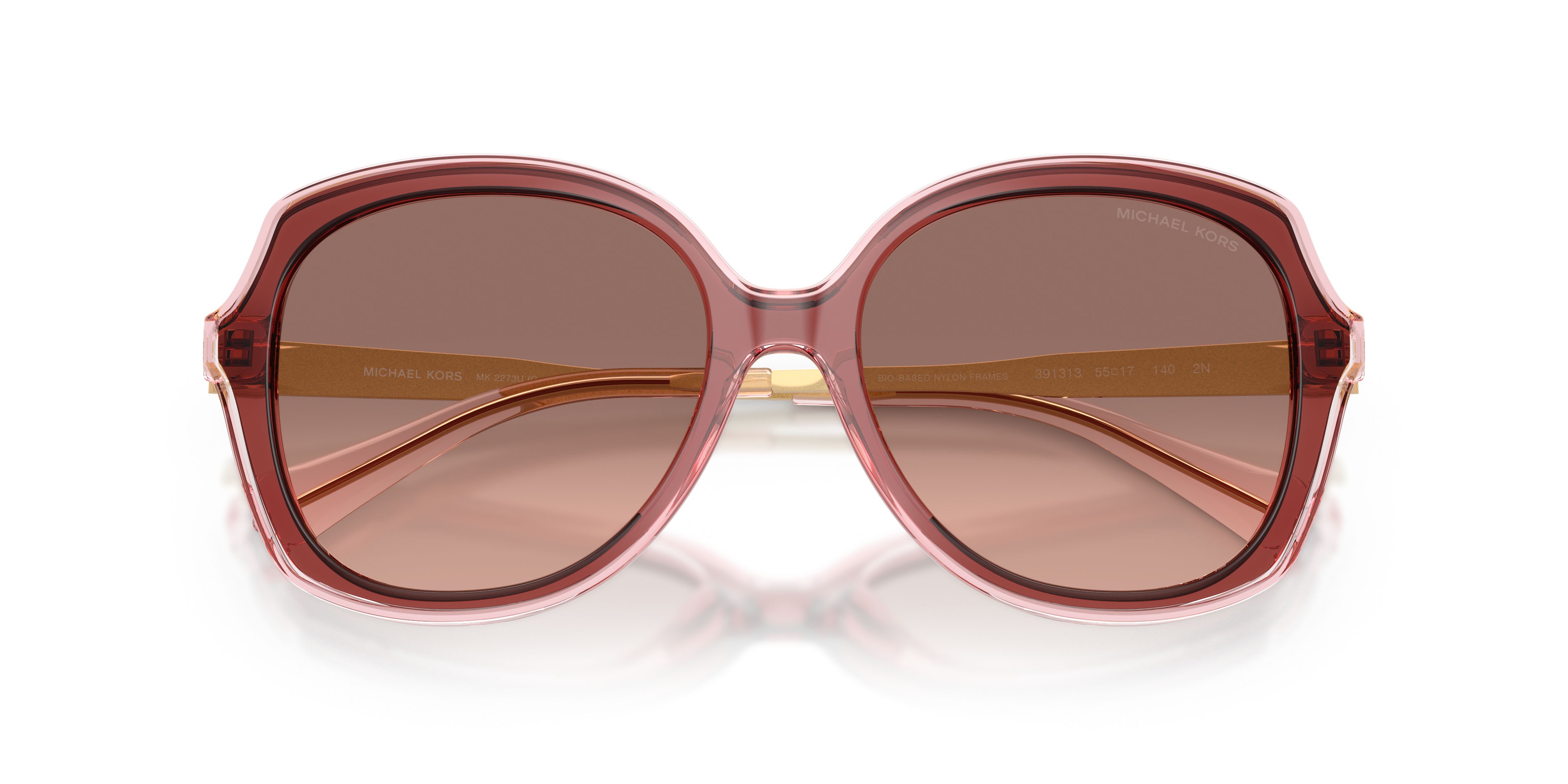 Occhiali da sole Michael Kors Canary Islands MK 2273U (391313) colore palissandro forma quadrato lenti marrone rosa