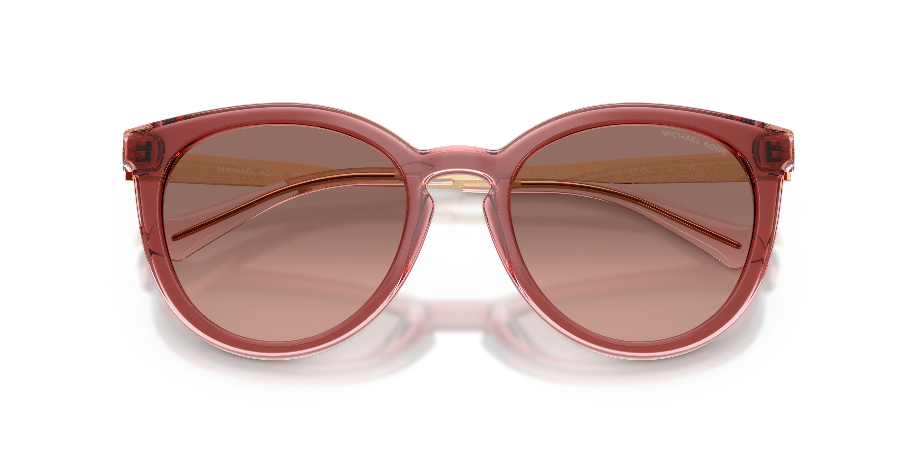 Occhiali da sole Michael Kors Tarifa MK 2274U (391313) colore palissandro forma rotondo lenti marrone rosa
