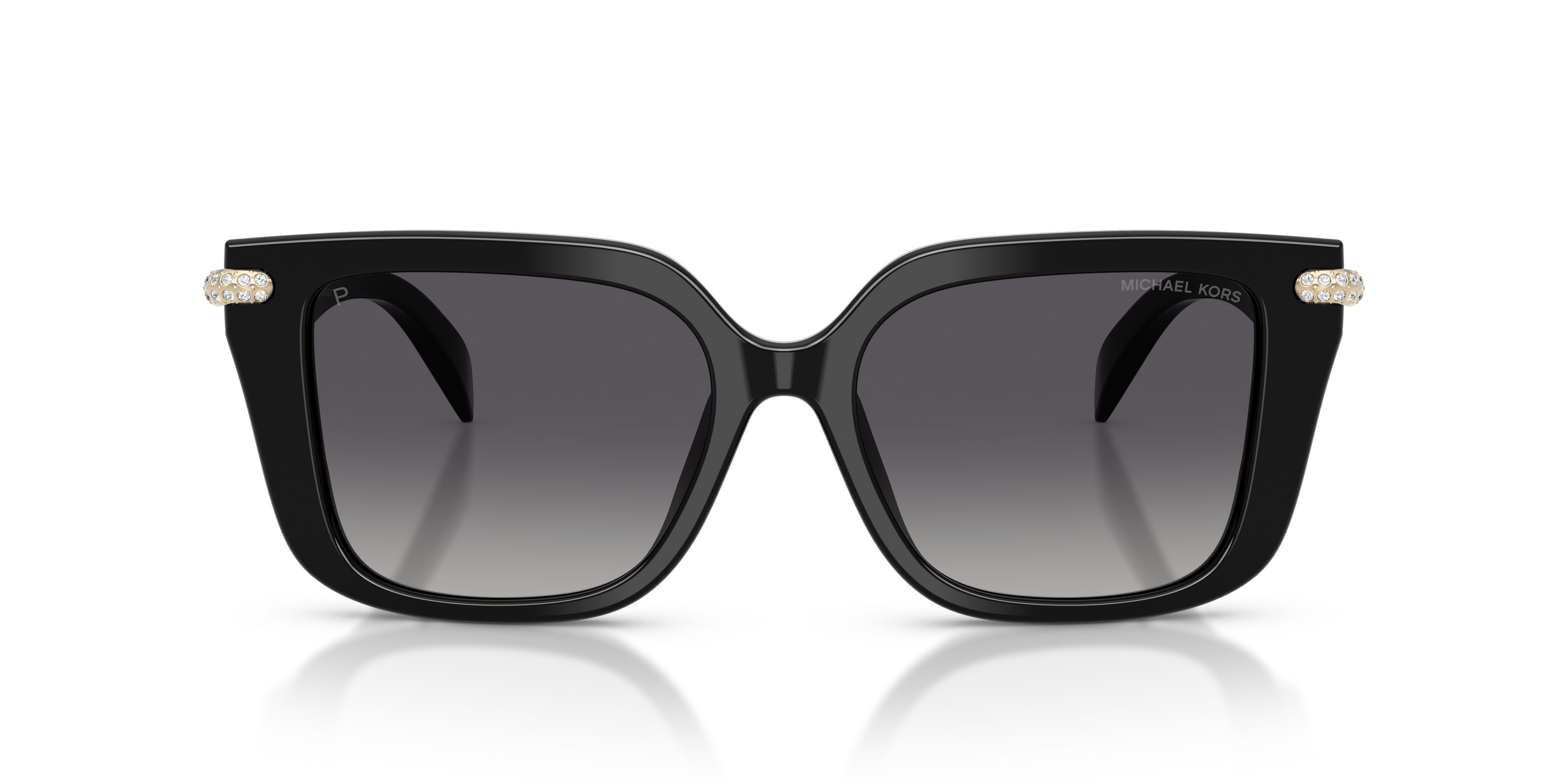 Occhiali da sole Michael Kors Santo Domingo MK 2275BU (3005T3) colore nero forma quadrato lenti polarized grigia