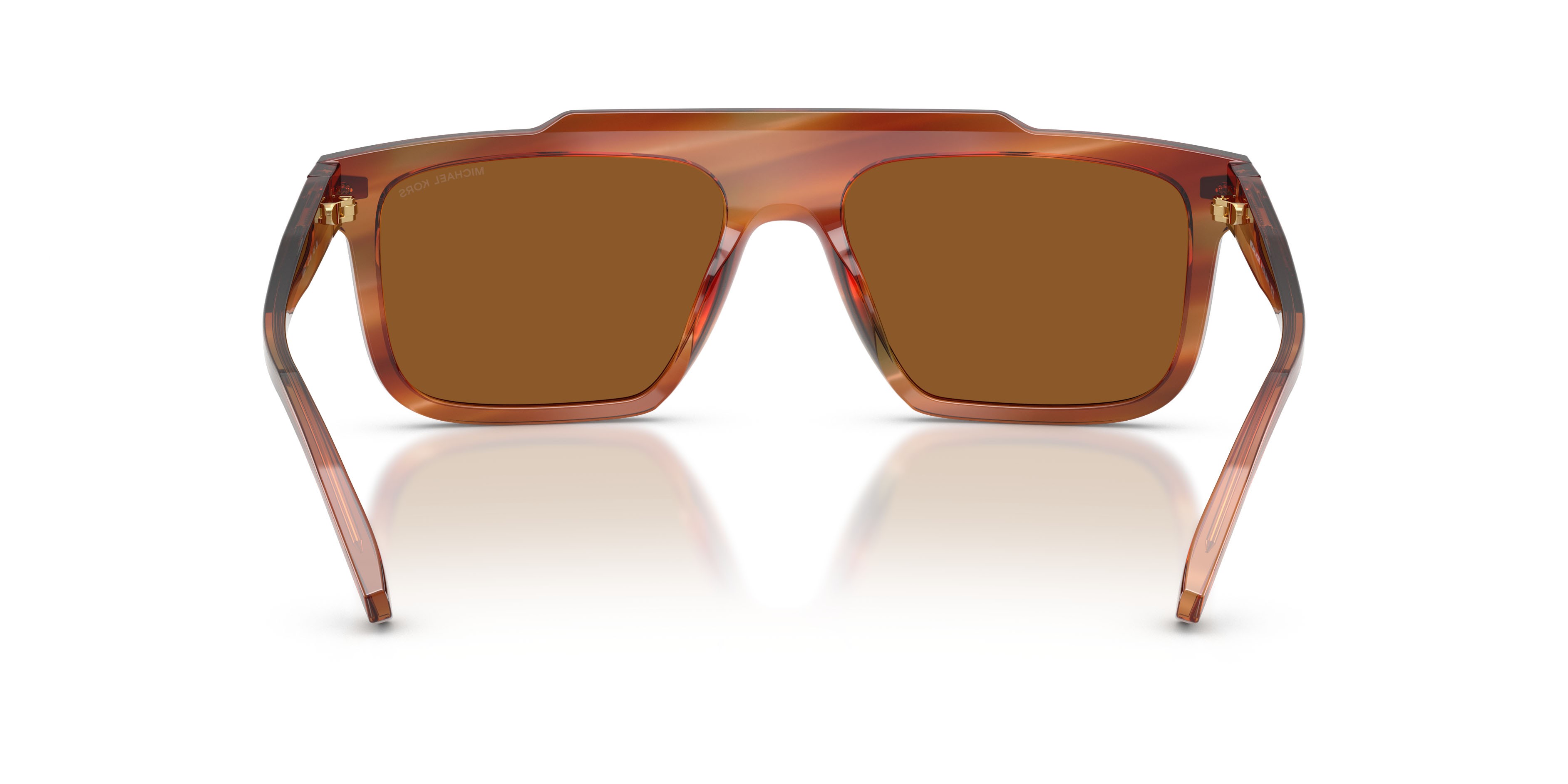 Occhiali da sole Michael Kors Boston MK 2278U (403973) colore marrone effetto corno forma quadrato lenti ambra