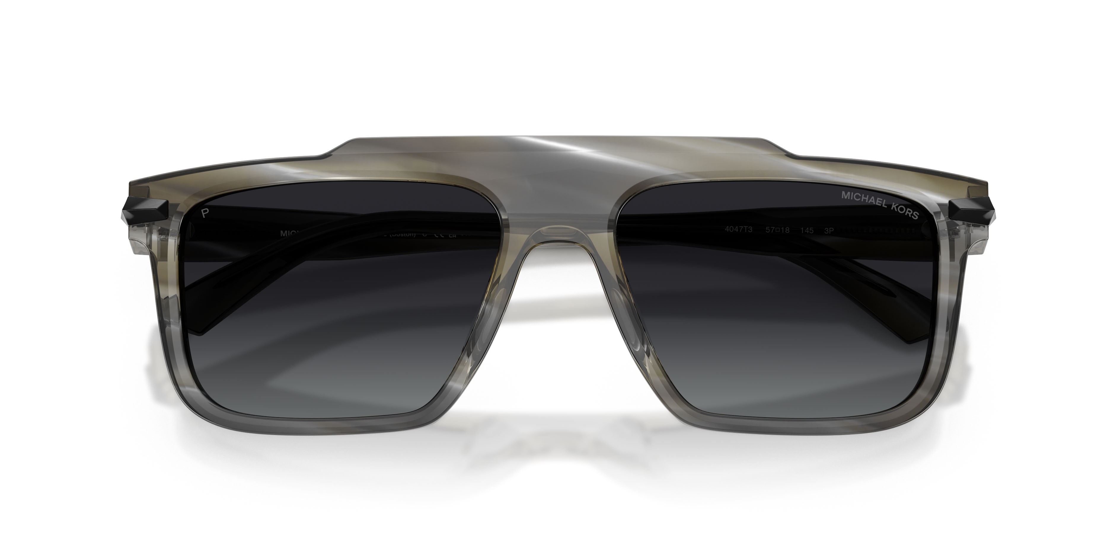 Occhiali da sole Michael Kors Boston MK 2278U (4047T3) colore corno forma quadrato lenti polar grigio
