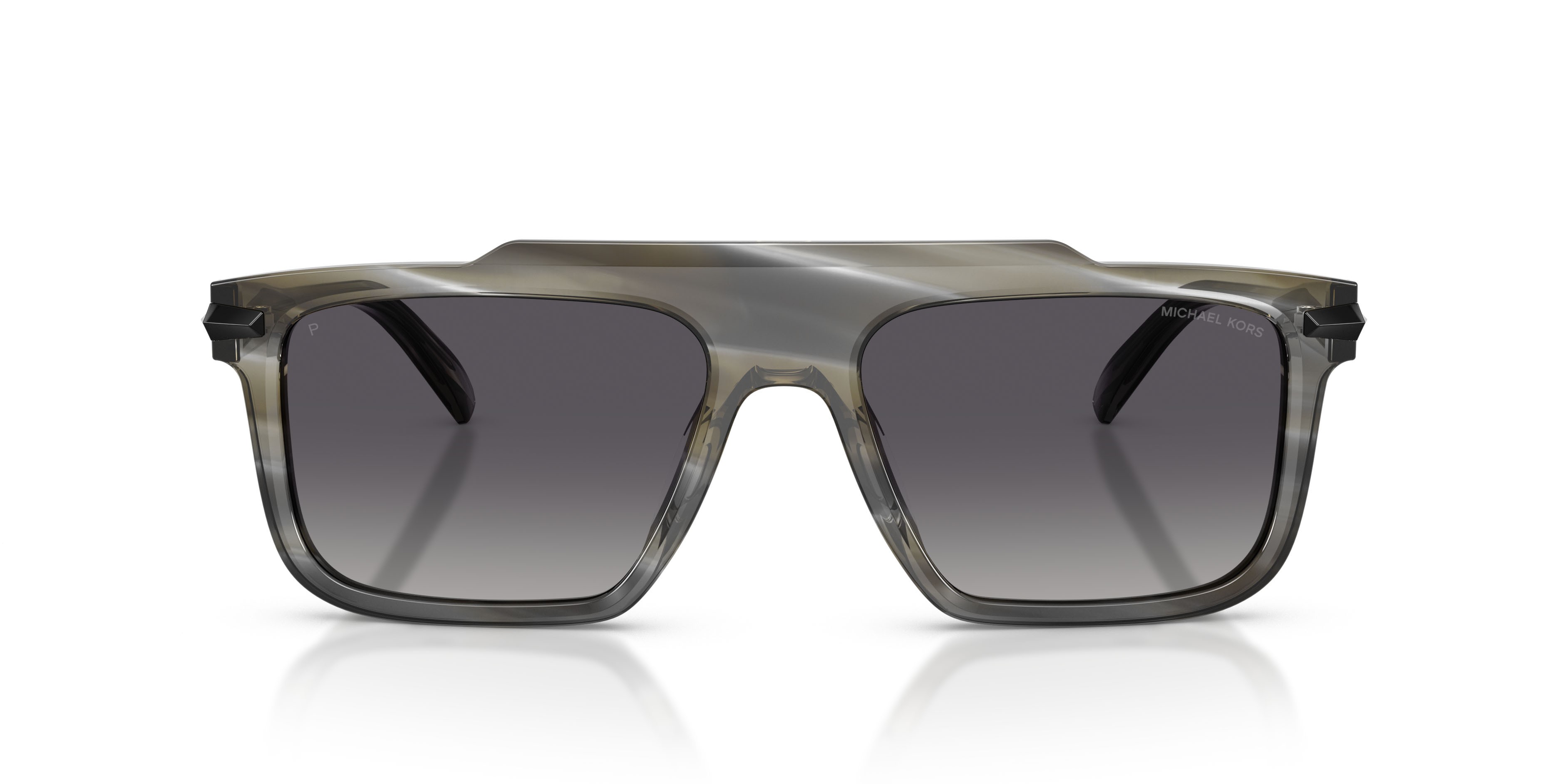 Occhiali da sole Michael Kors Boston MK 2278U (4047T3) colore corno forma quadrato lenti polar grigio