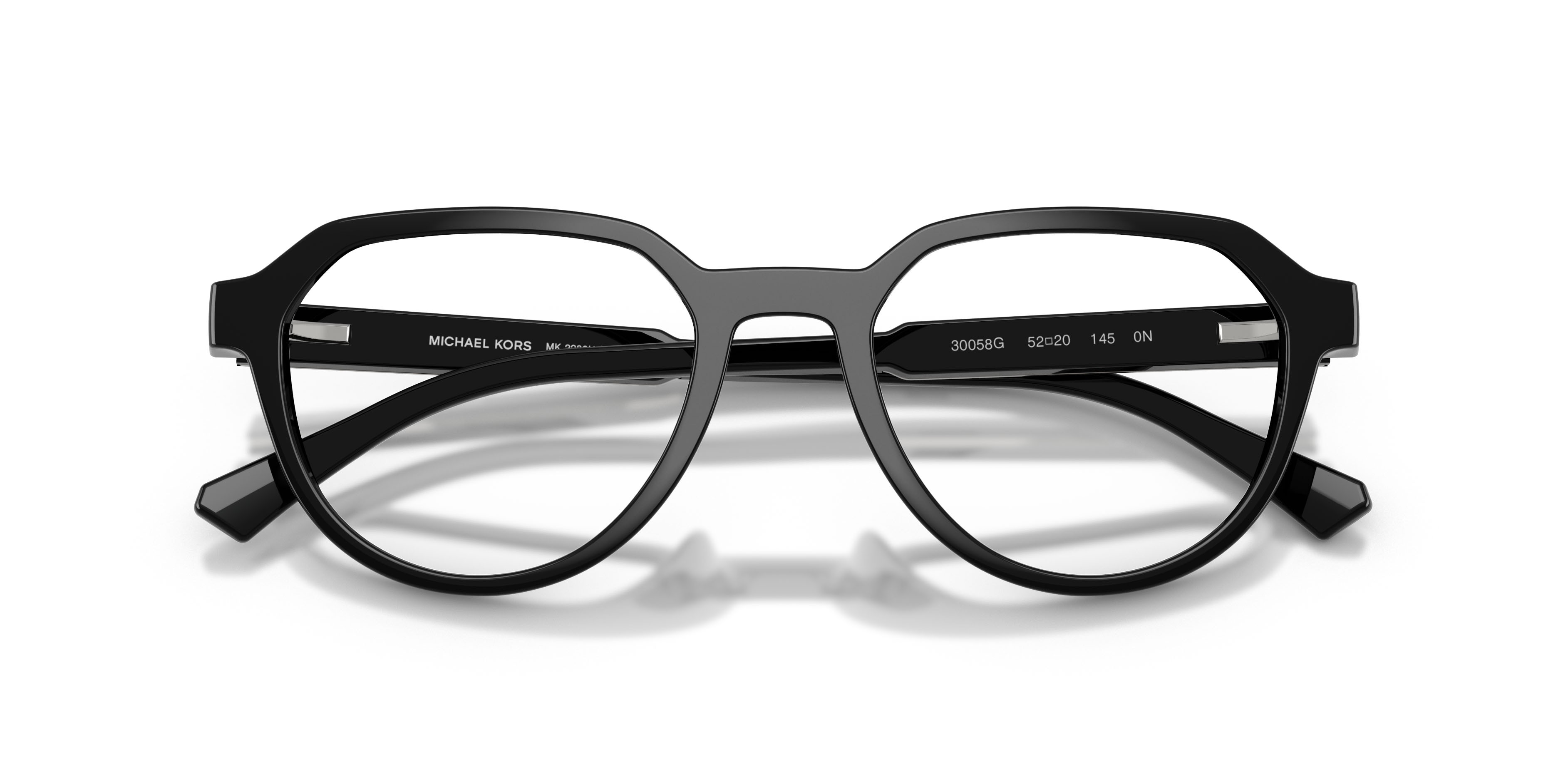 Occhiali da sole Michael Kors Lanai MK 2280U (30058G) colore nero forma irregolare lenti sfumato grigio