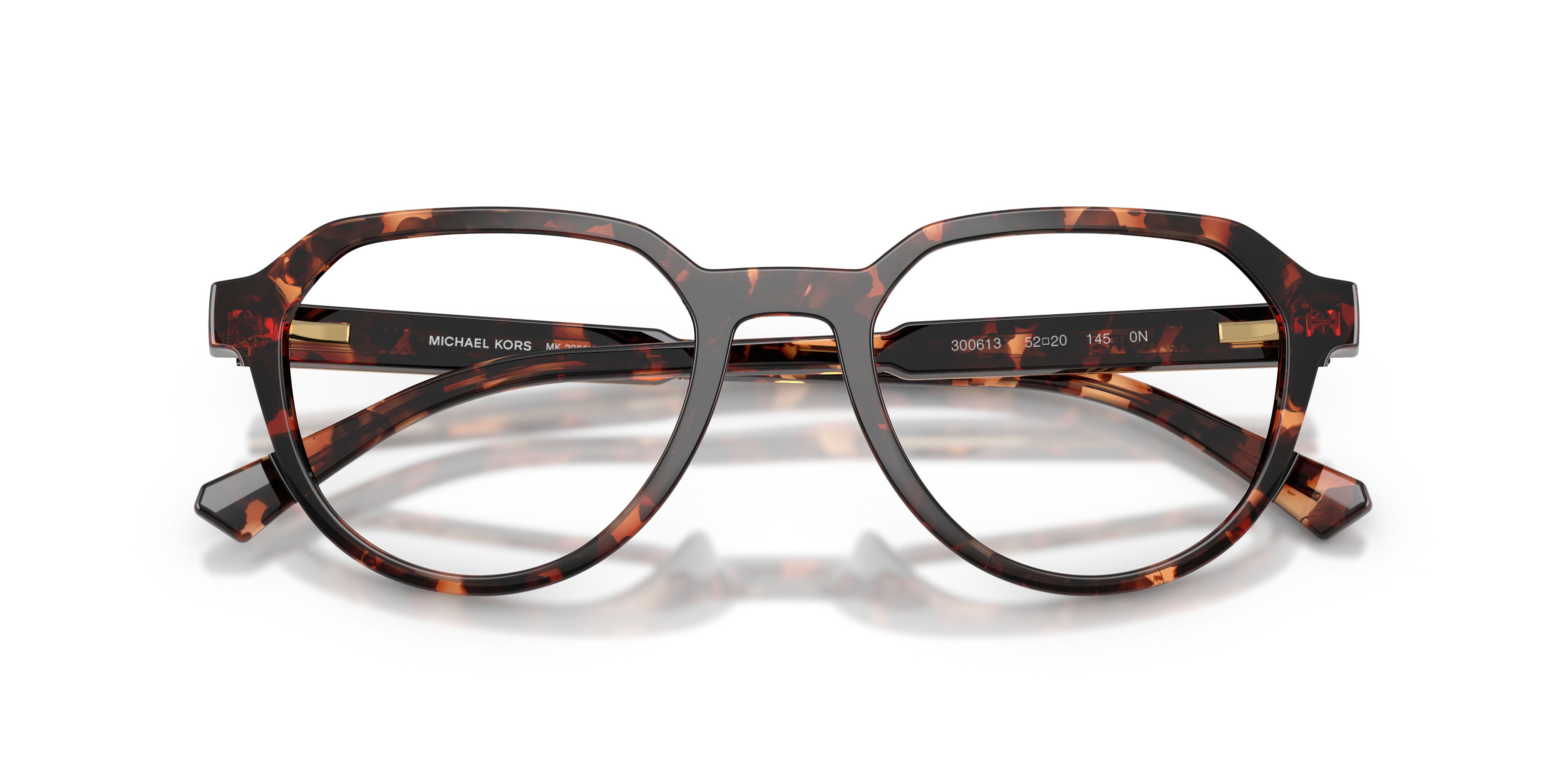 Occhiali da sole Michael Kors Lanai MK 2280U (300613) colore tartarugato scuro forma irregolare lenti grigio fumo sfumato