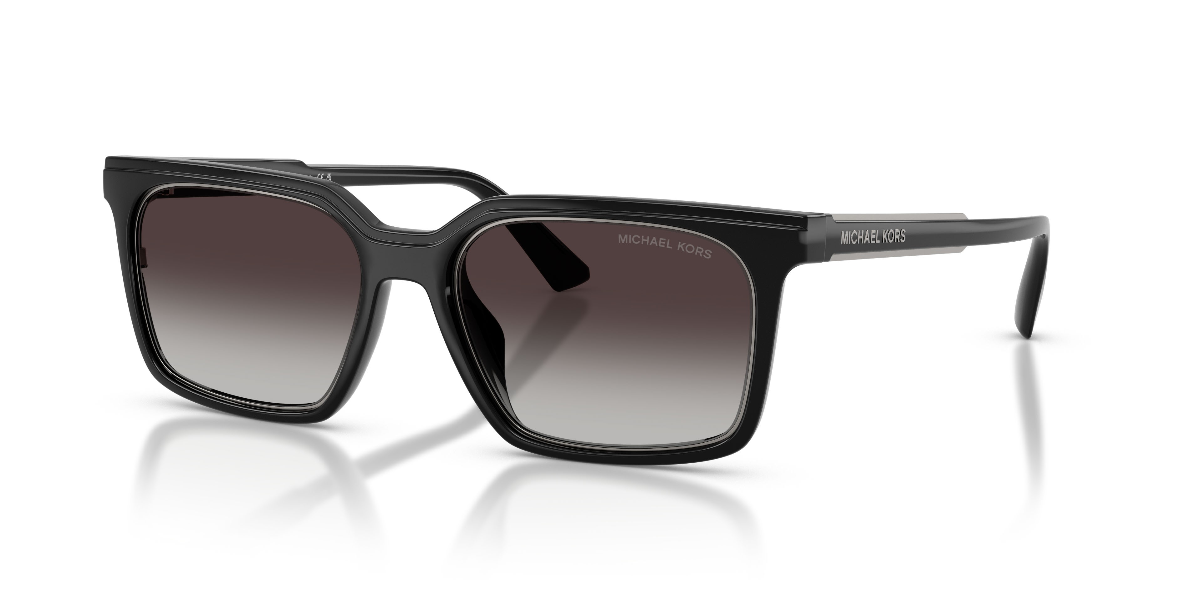 Occhiali da sole Michael Kors Honolulu MK 2282U (30058G) colore nero forma quadrato lenti sfumato grigio