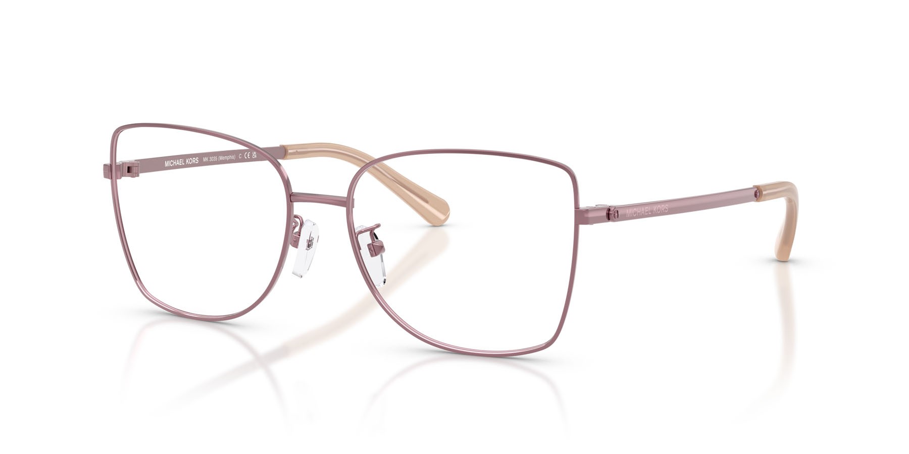 Occhiali da vista Michael Kors Memphis MK 3035 (1903) colore lilla latte forma farfalla lenti lente demo