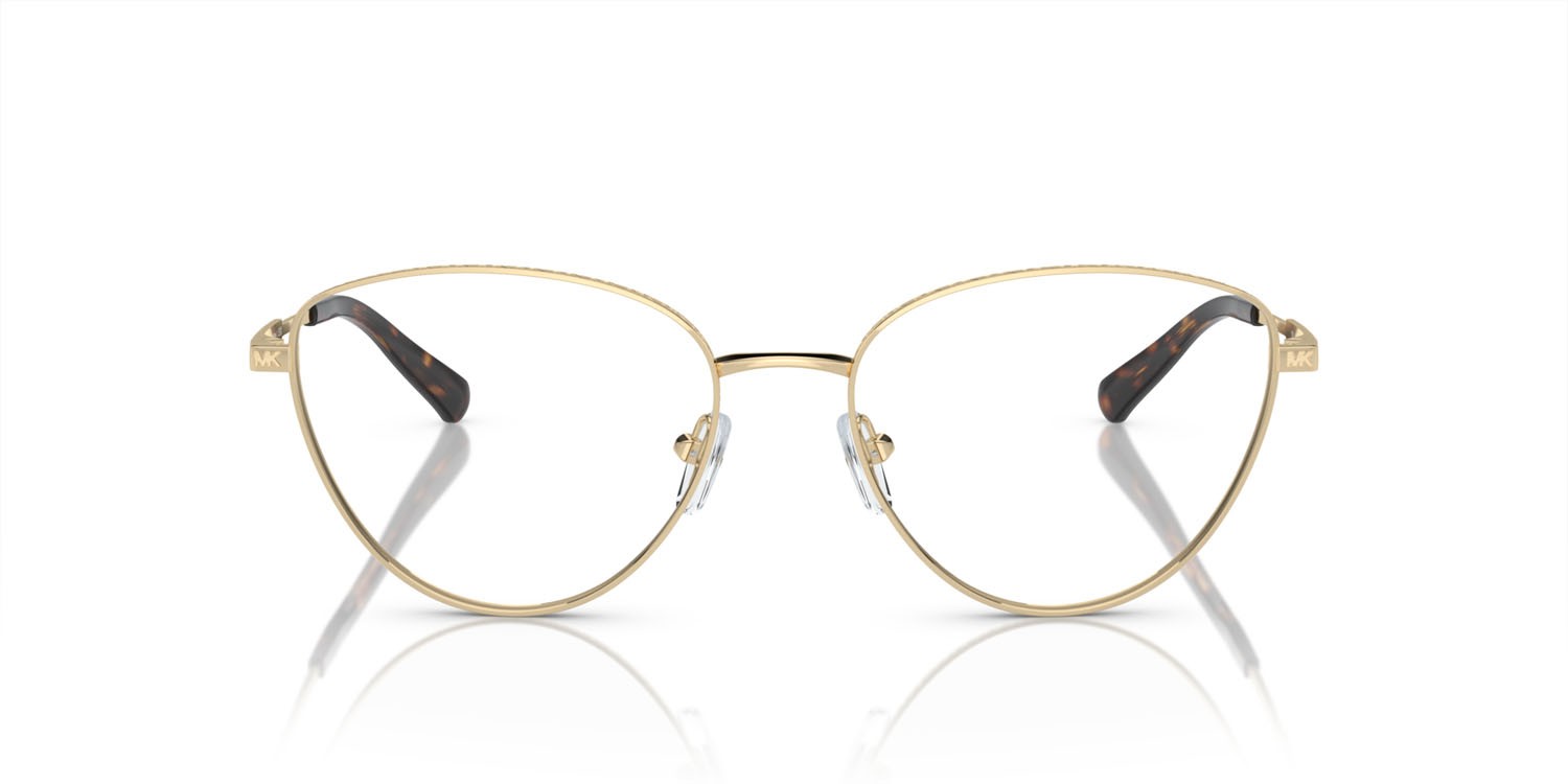Occhiali da vista Michael Kors Crested Butte MK 3070 (1014) colore oro chiaro forma cat eye lenti lente demo