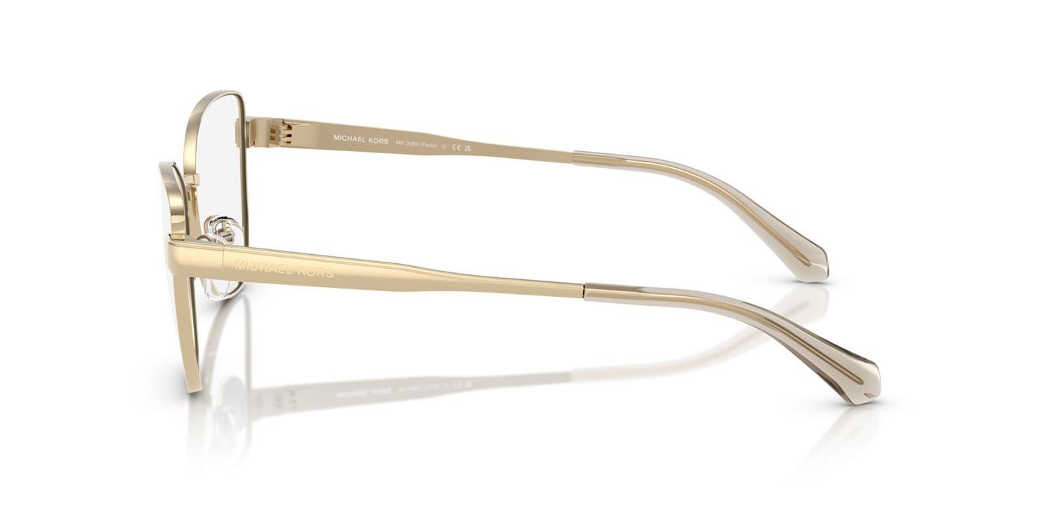 Occhiali da vista Michael Kors Paris MK 3085 (1014) colore oro chiaro forma cat eye lenti lente demo