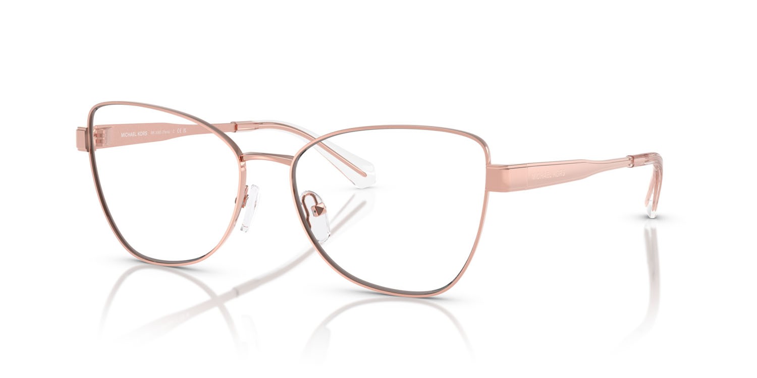 Occhiali da vista Michael Kors Paris MK 3085 (1108) colore oro rose forma cat eye lenti lente demo