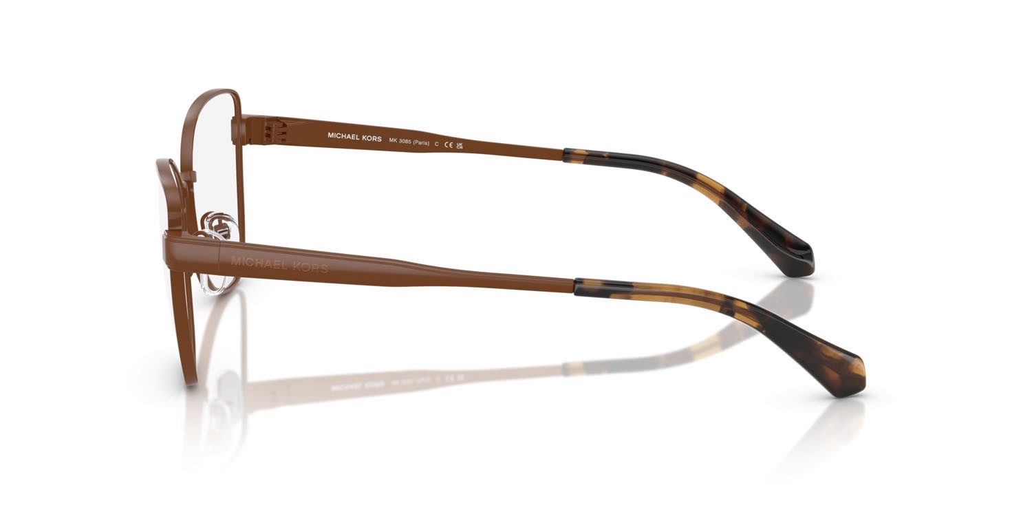Occhiali da vista Michael Kors Paris MK 3085 (1902) colore nutmeg forma cat eye lenti lente demo